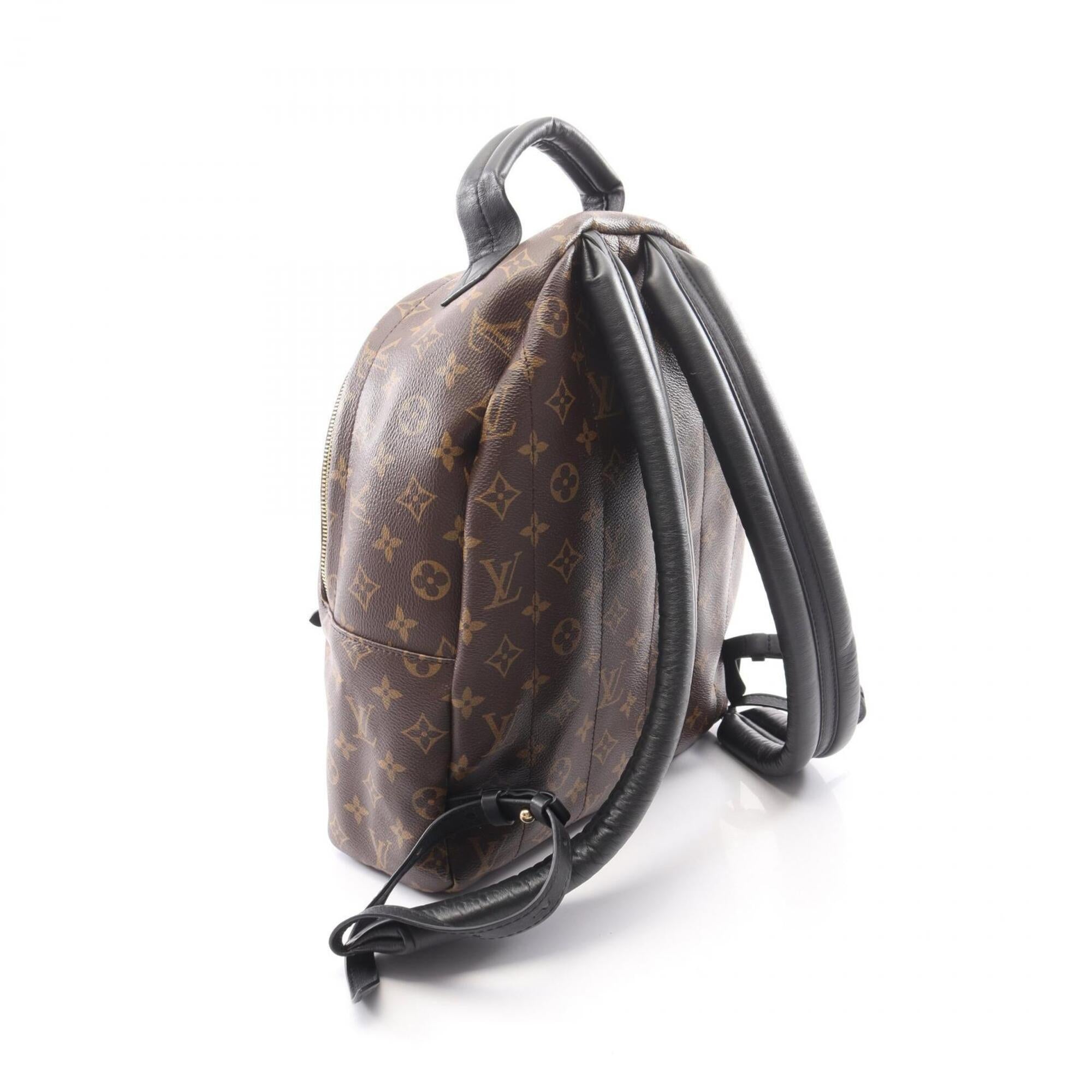 Louis Vuitton Black Brown Coated Canvas Pvc Monogram Leather Backpack Handbag (Pre-Owned)
