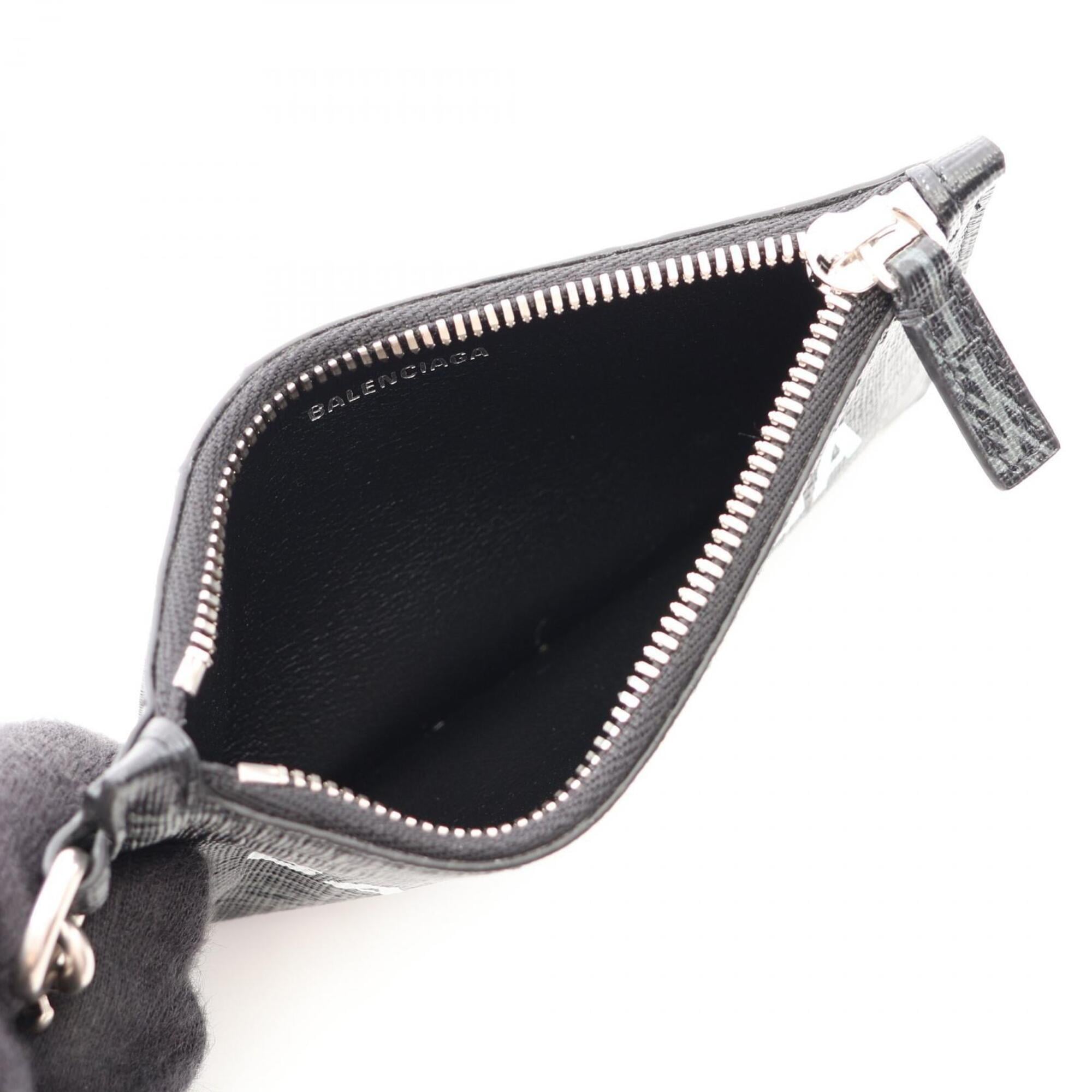 Balenciaga Black Polyethylene Coin Purse/Coin Case (Pre-Owned)