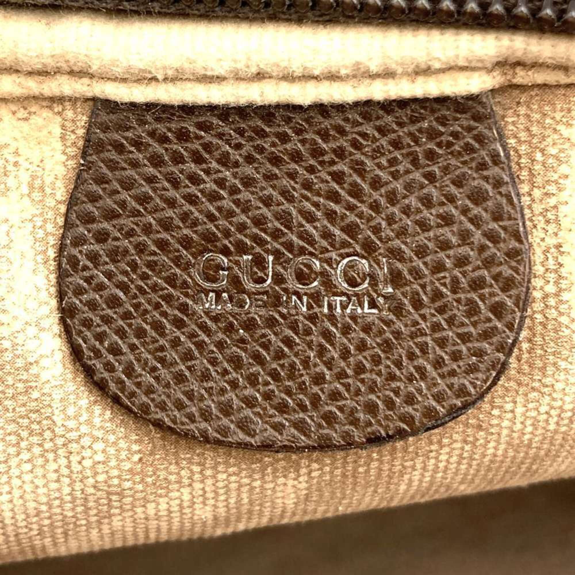Gucci Brown Gg Supreme Canvas Pochette Shoulder Bag (Pre-Owned)