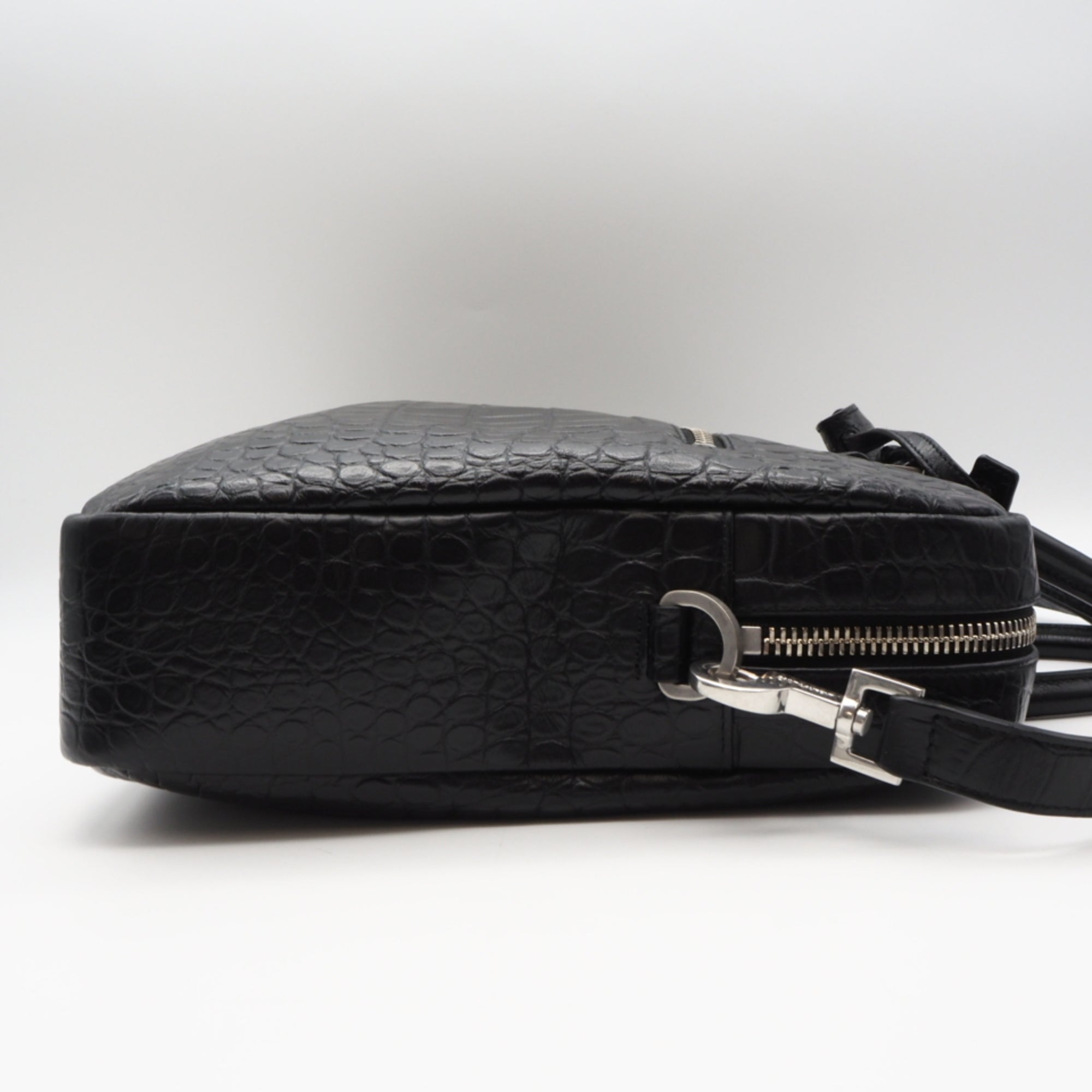 Yves Saint Laurent Sac De Jour Black Leather Briefcase (Pre-Owned)