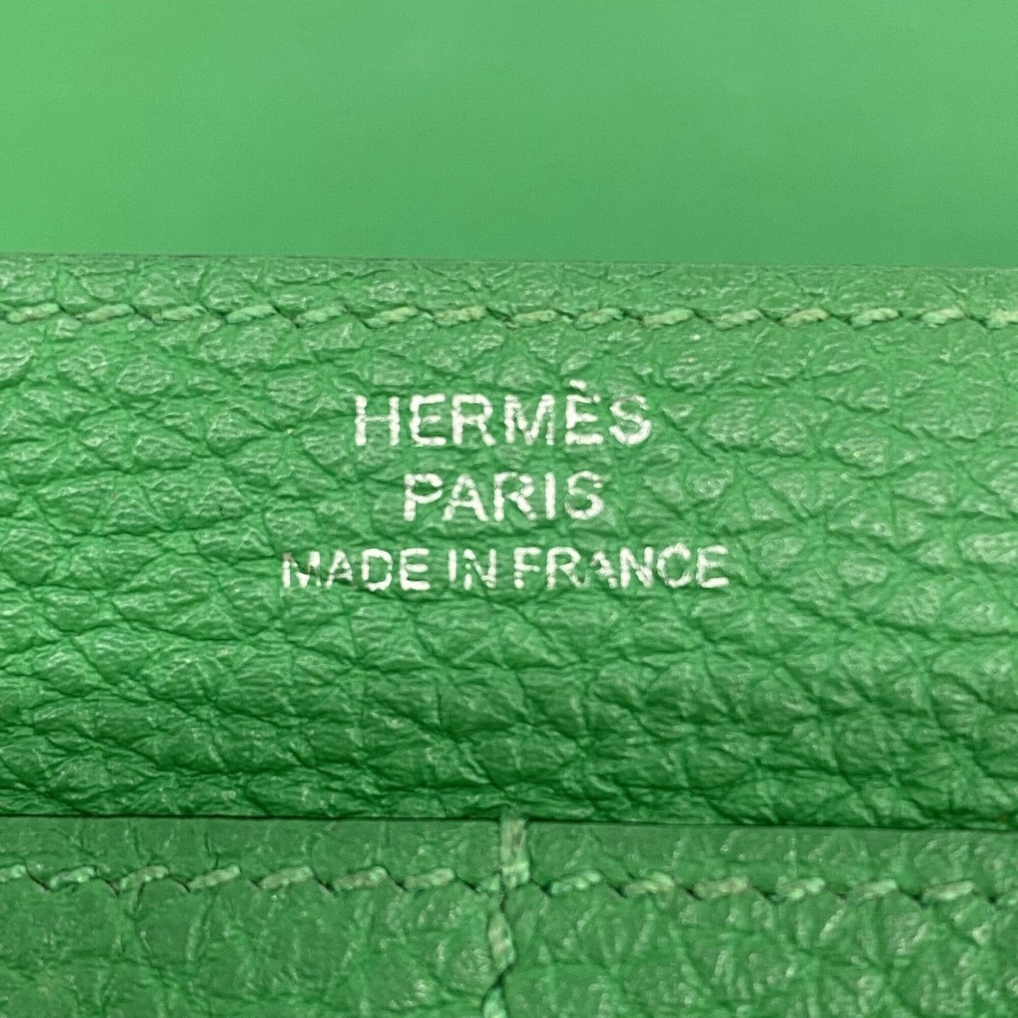 Hermes Bambou Togo Leather Long Wallet (Bi-Fold) (Pre-Owned)