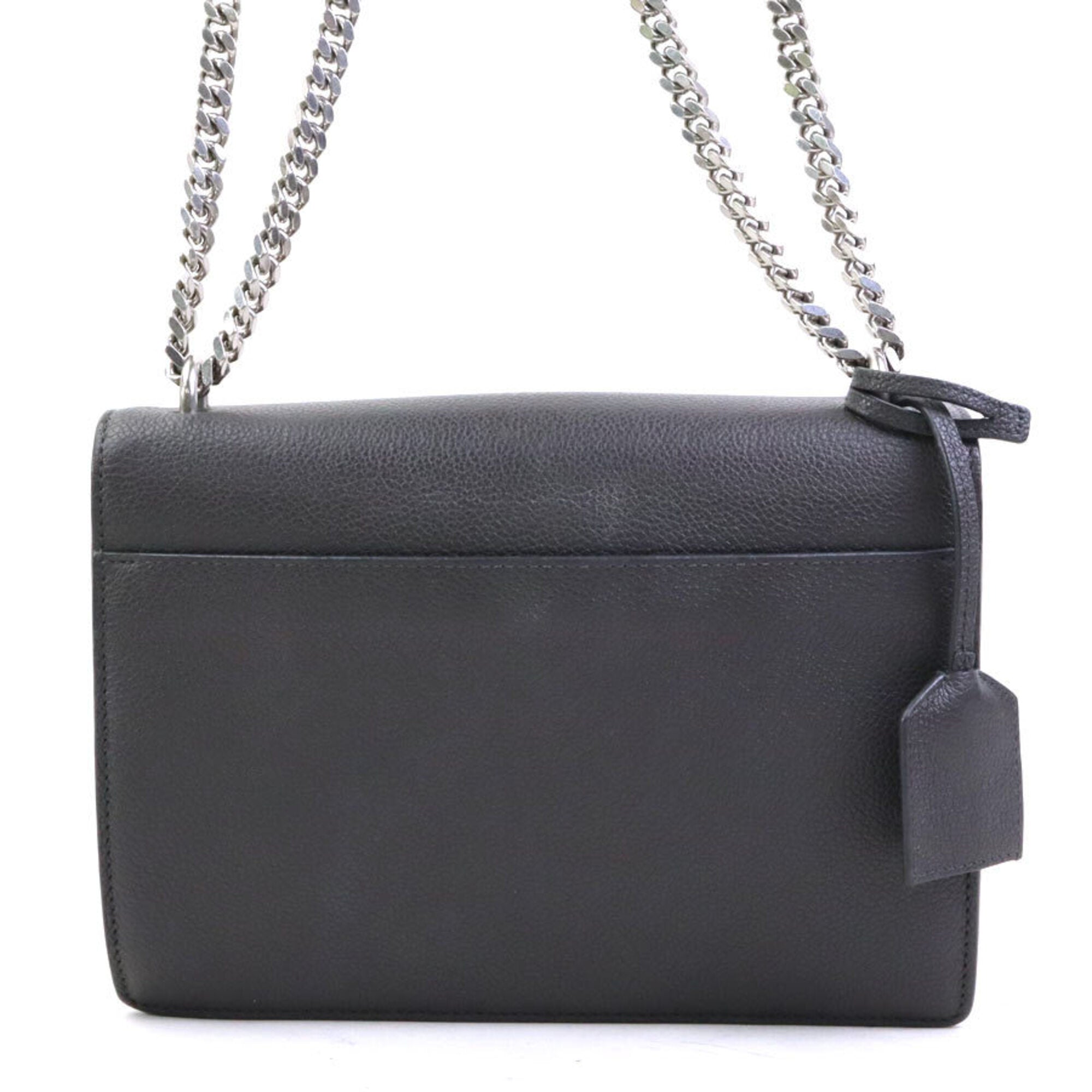 Saint Laurent Gray Leather Shoulder Bag (Pre-Owned)
