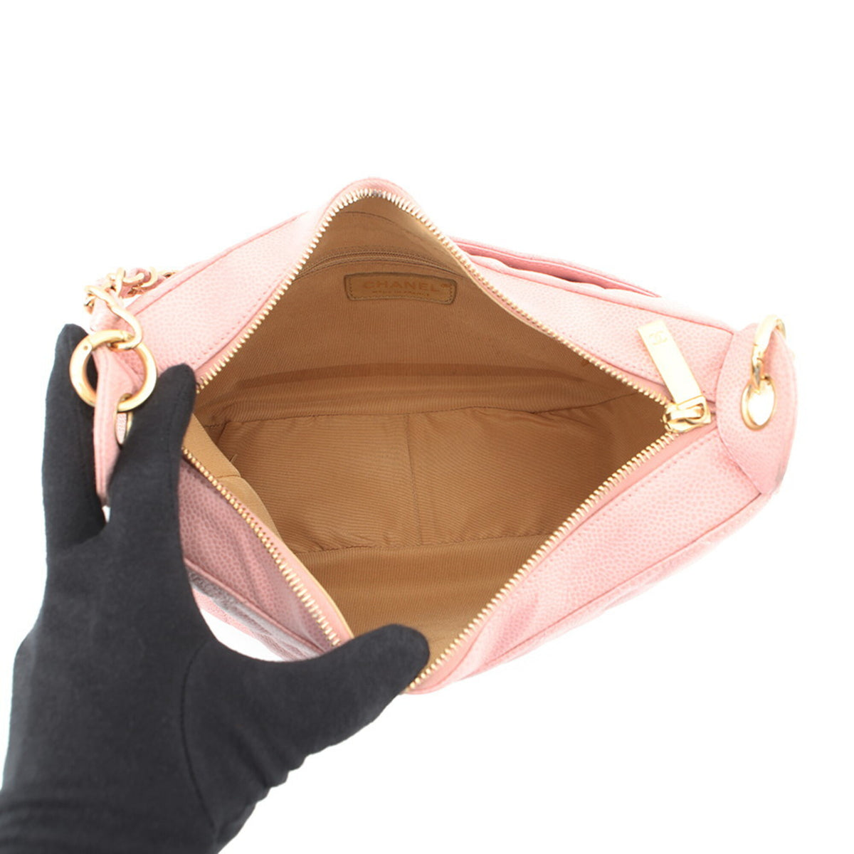 Chanel Pink Grained Calfskin Handbag Shoulder Bag (Pre-Owned)