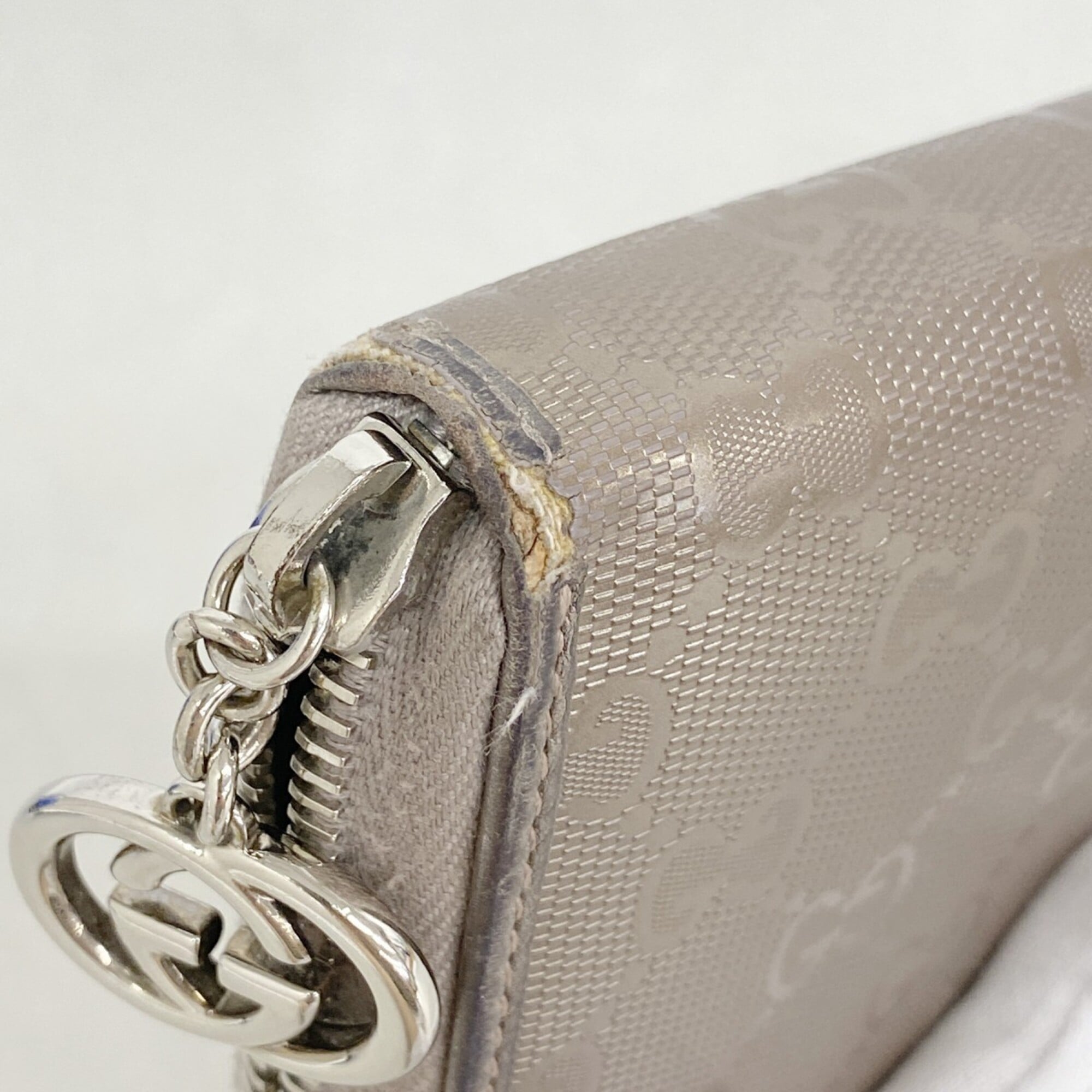 Gucci Grayish Pvc Long Wallet (Bi-Fold) (Pre-Owned)