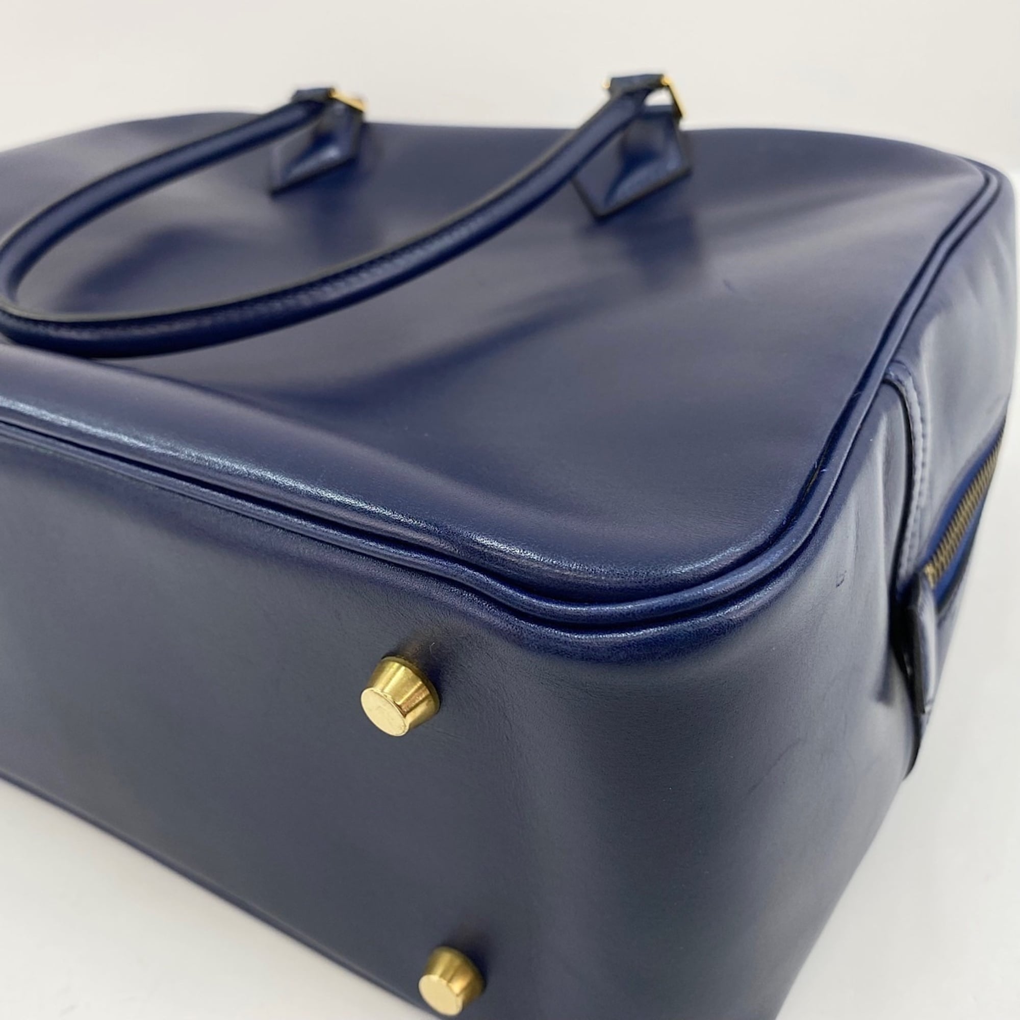 Hermes Plume Navy Handbag (Pre-Owned)