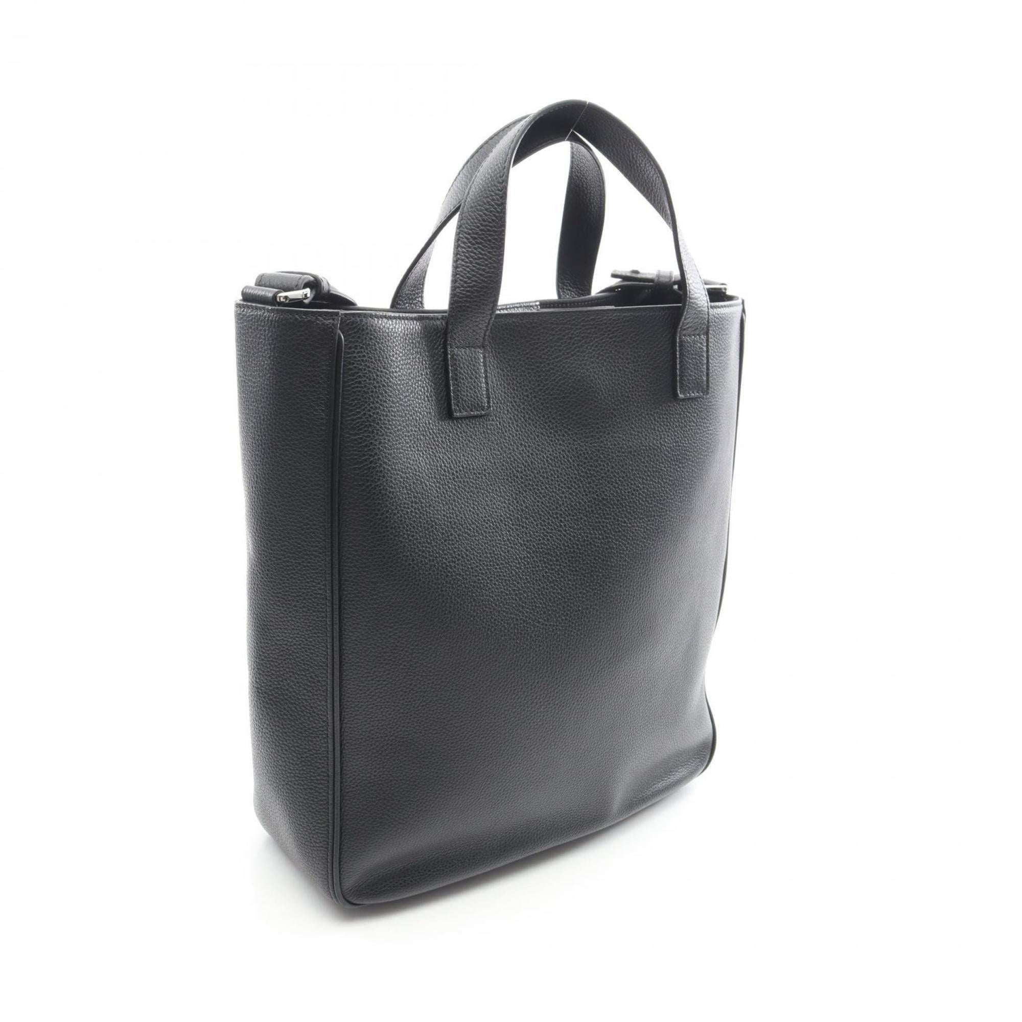 Christian Dior Black Leather Tote Bag (Pre-Owned)
