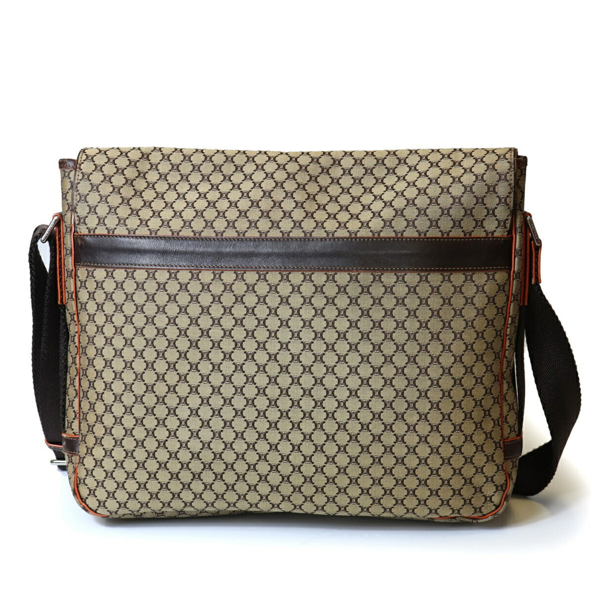 Celine Brown Canvas Shoulder Bag (Pre-Owned)