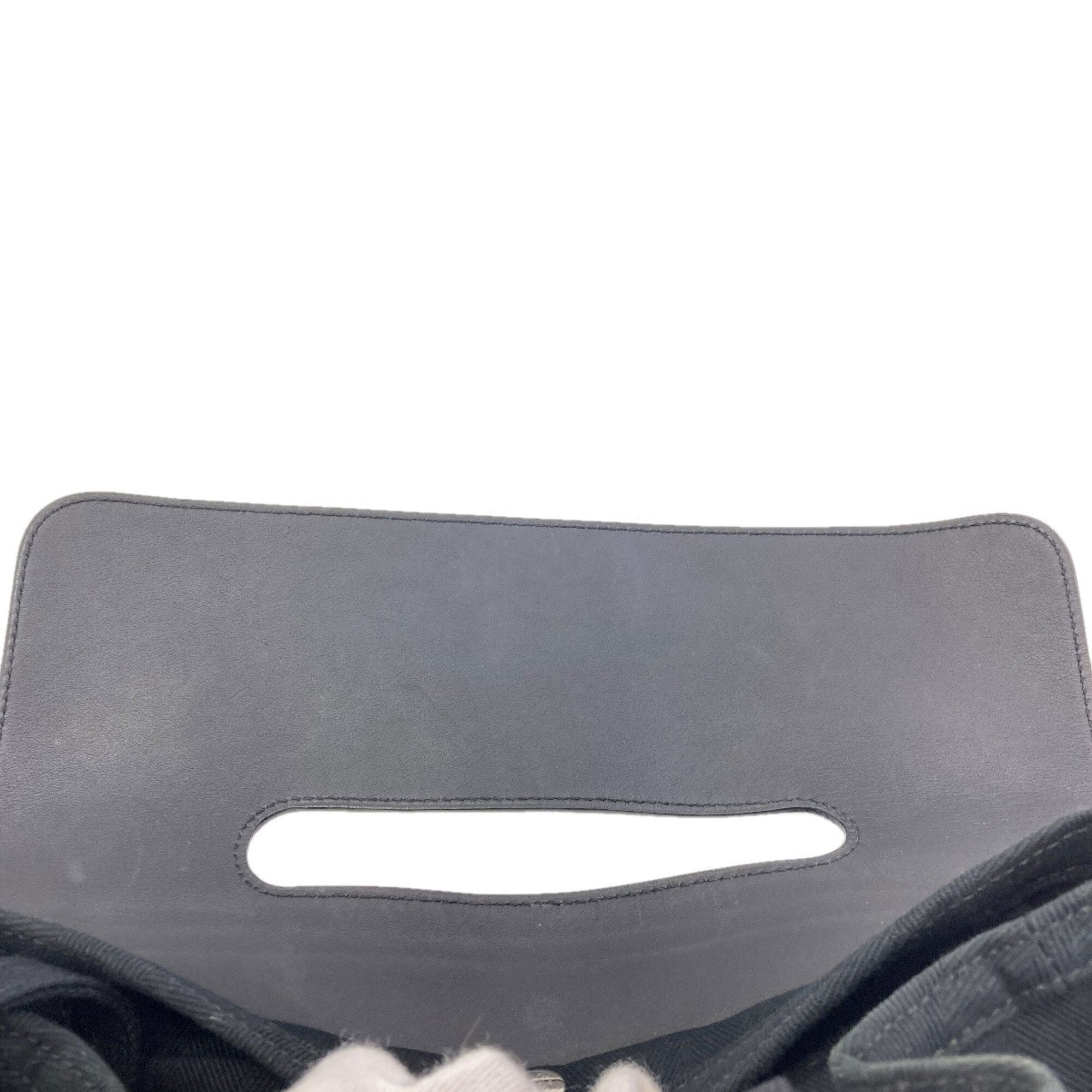 Hermes Black Canvas Handbag (Pre-Owned)