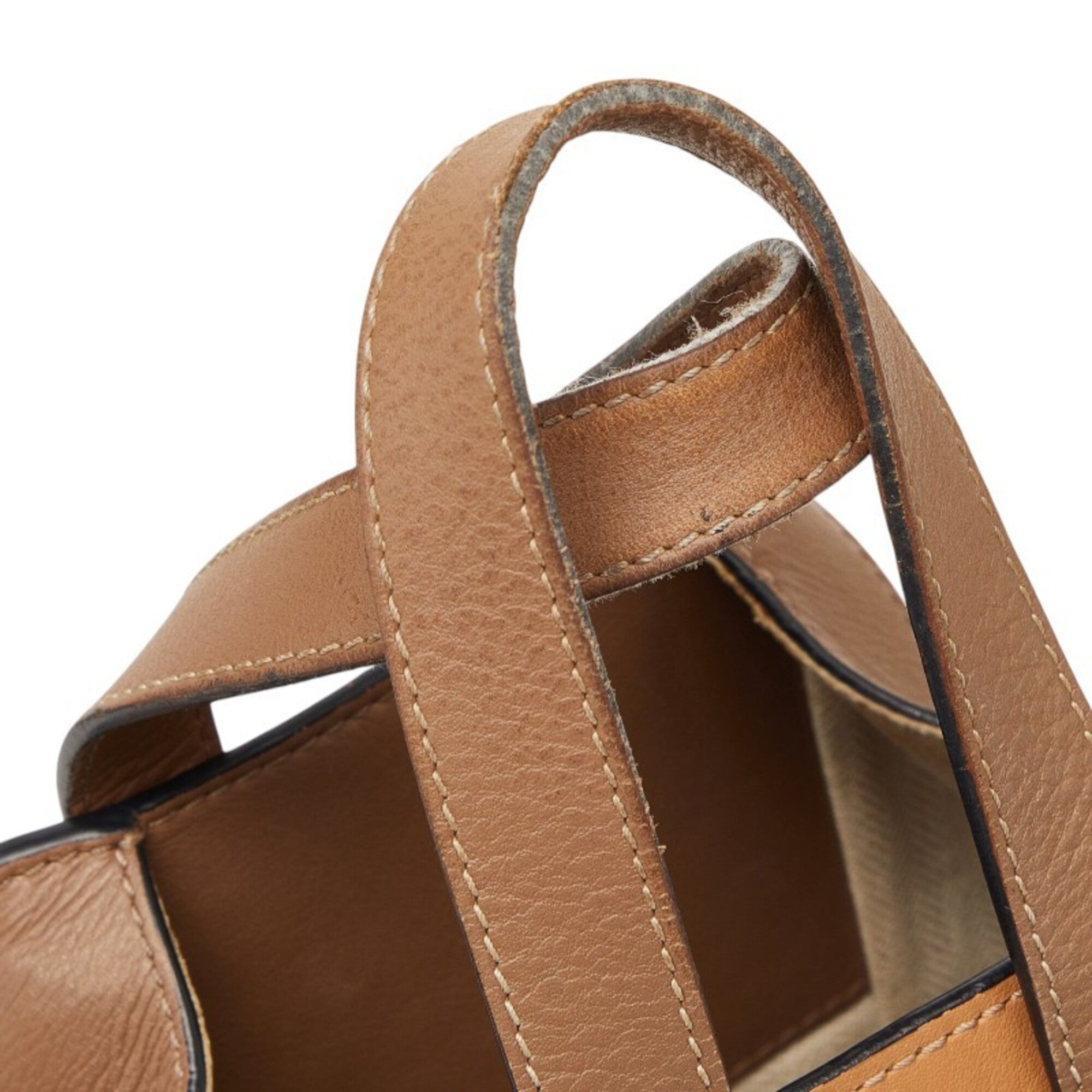 Loewe Beige Brown Leather Handbag Shoulder Bag (Pre-Owned)