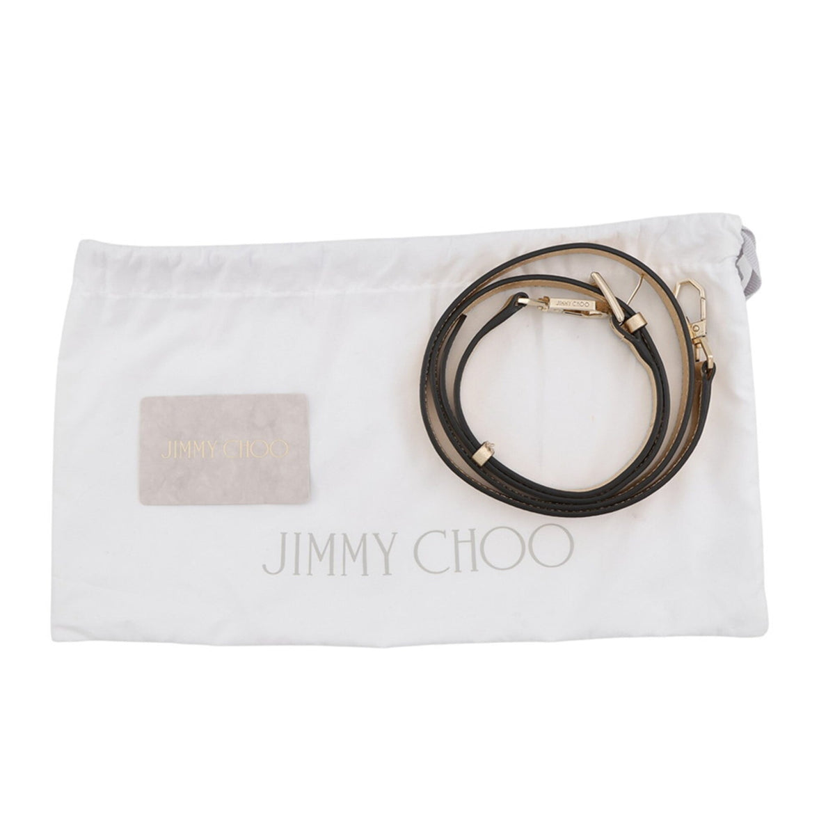 Jimmy Choo Gold Rhinestone Leather Handbag (Pre-Owned)