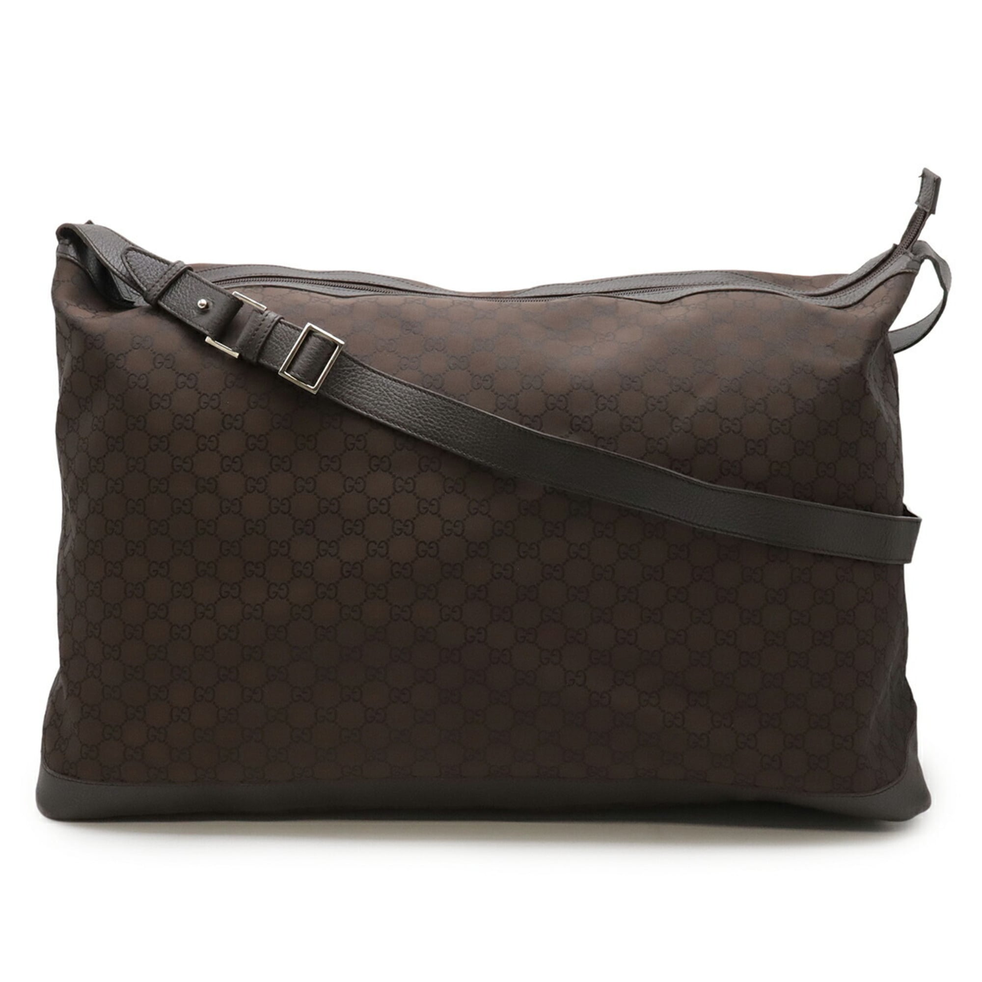 Gucci Brown Nylon Boston Bag Shoulder Bag (Pre-Owned)