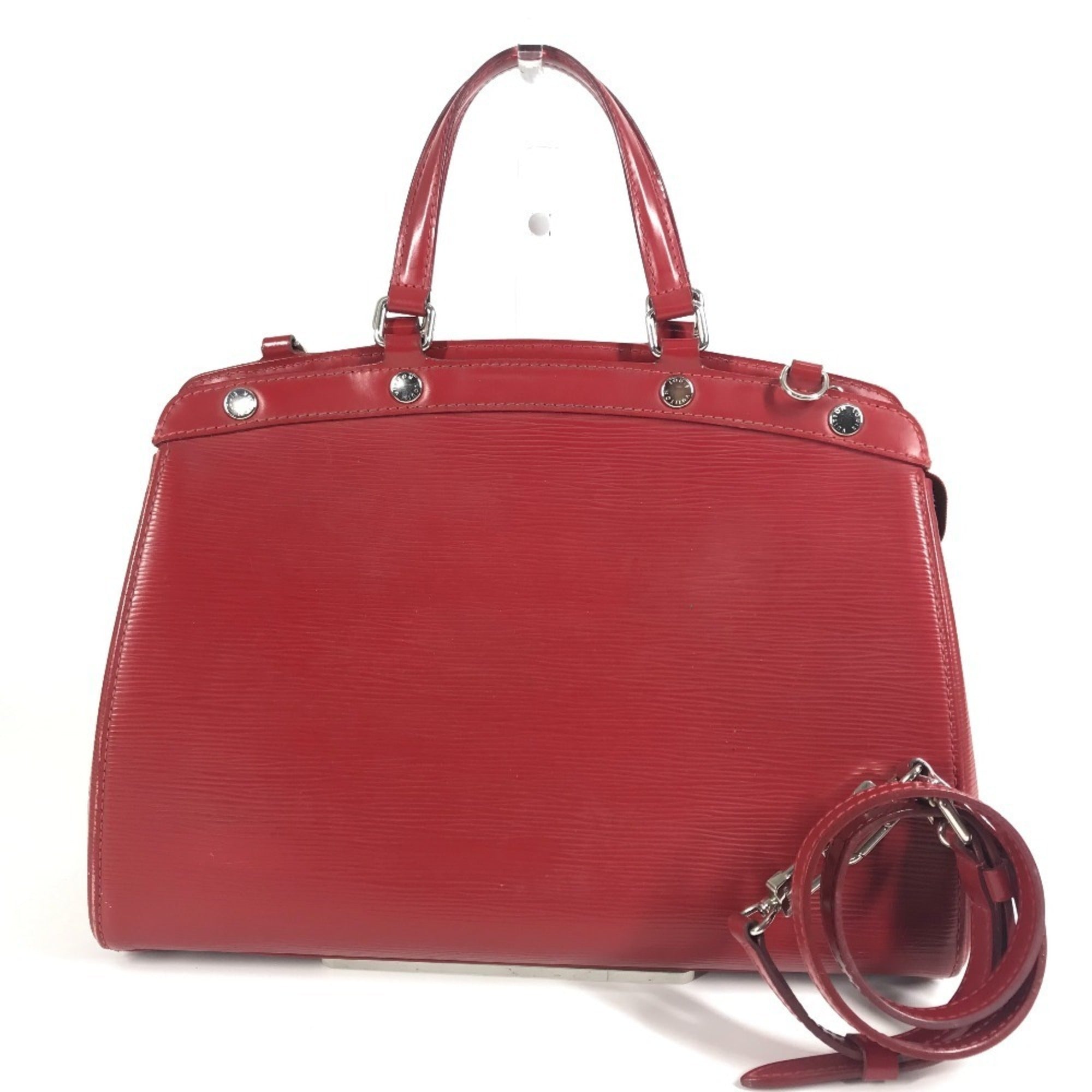 Louis Vuitton Carmine Red Color Epi Leather Handbag Shoulder Bag Tote Bag (Pre-Owned)