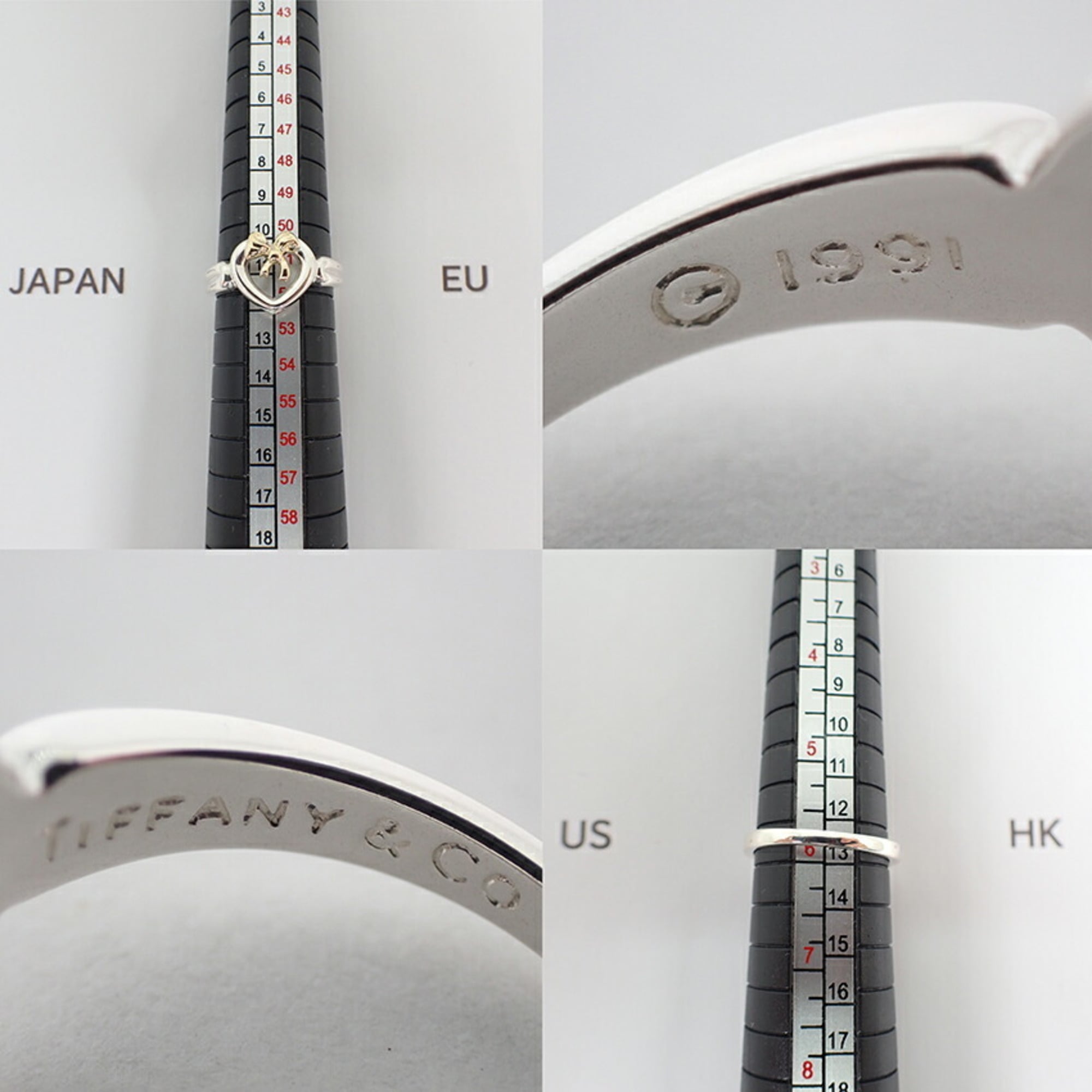 Tiffany Yellow Gold (18K) Sterling Silver 925 Band Ring (Pre-Owned)