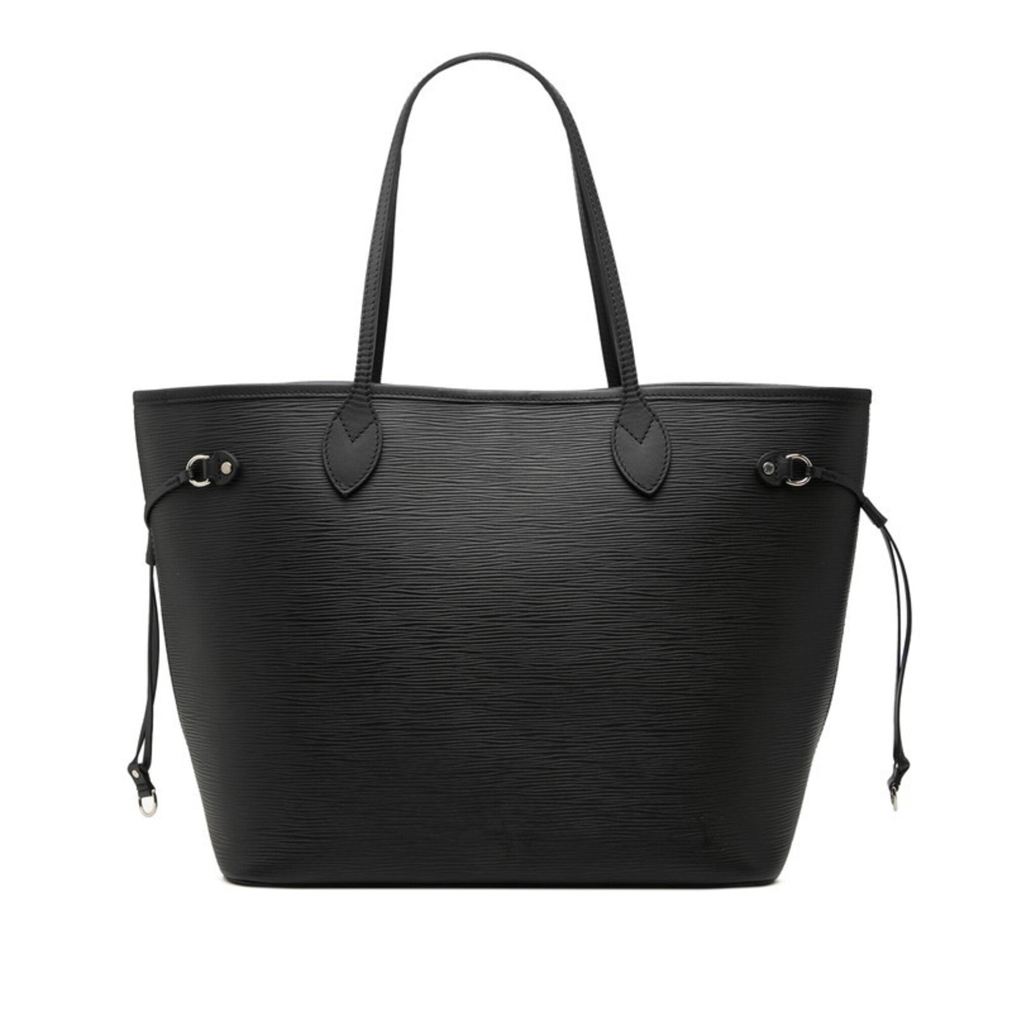 Louis Vuitton Noir Leather Handbag Pouch Tote Bag (Pre-Owned)