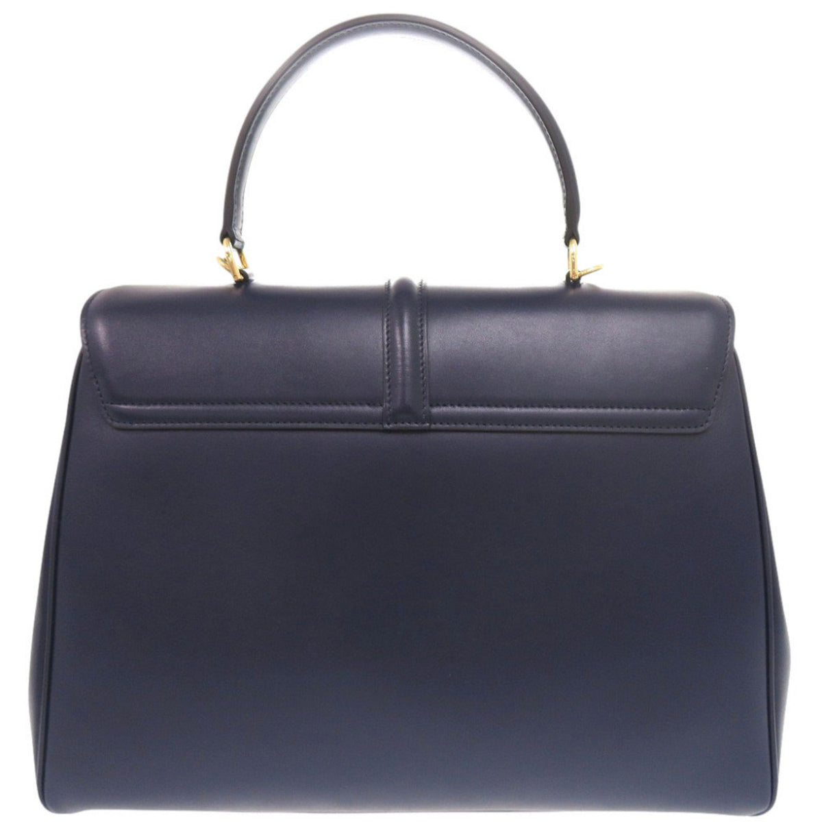 Celine Navy Leather Handbag Shoulder Bag (Pre-Owned)