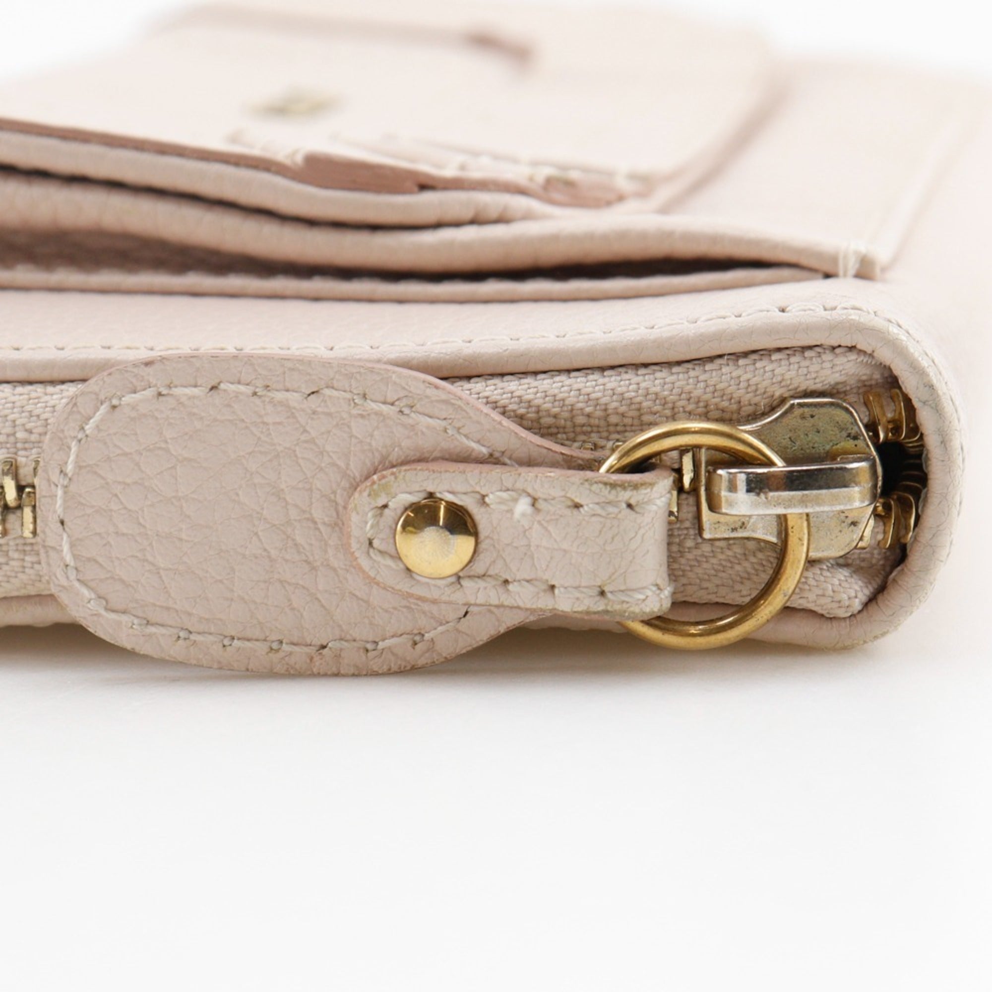 Chloé Pink Leather Long Wallet (Bi-Fold) (Pre-Owned)