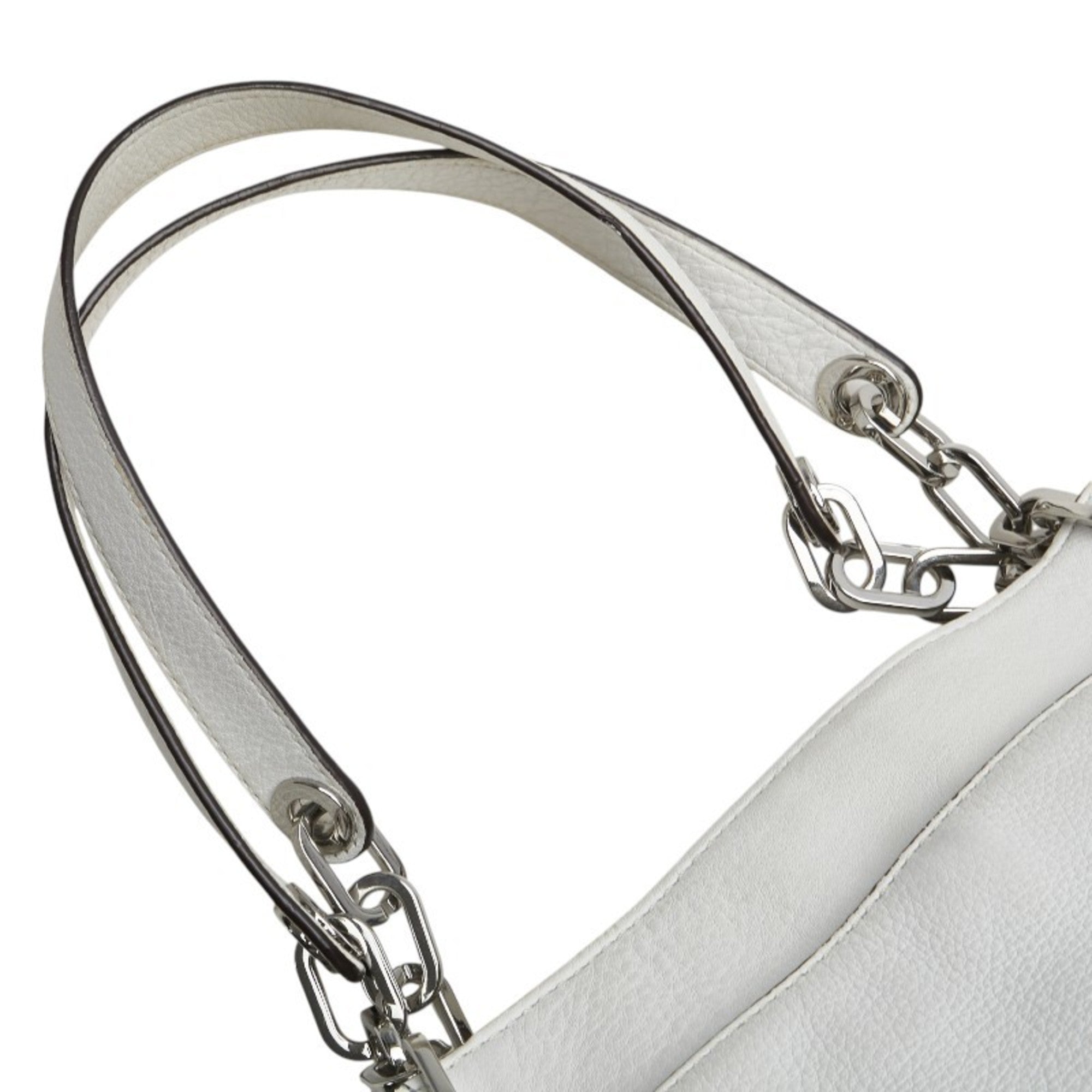 Michael Kors White Leather Tote Bag (Pre-Owned)