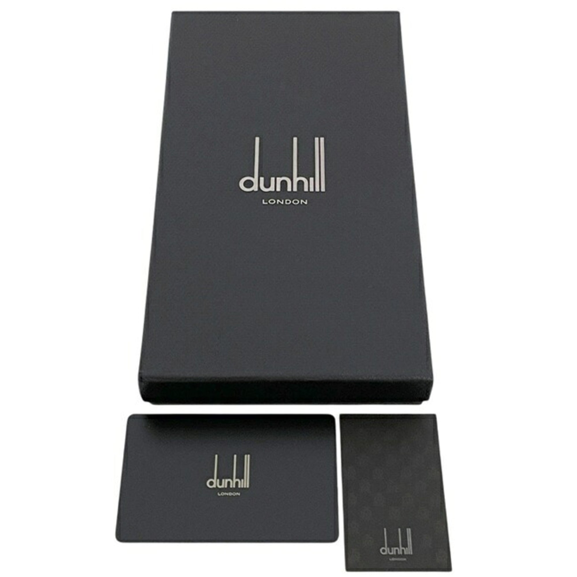 Dunhill Khaki Leather Long Wallet (Bi-Fold) (Pre-Owned)