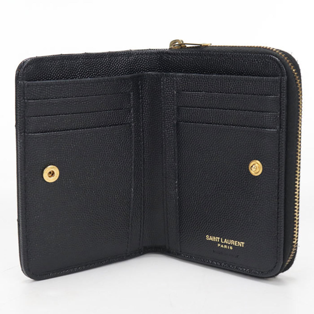 Saint Laurent Black Leather Wallet (Bi-Fold) (Pre-Owned)
