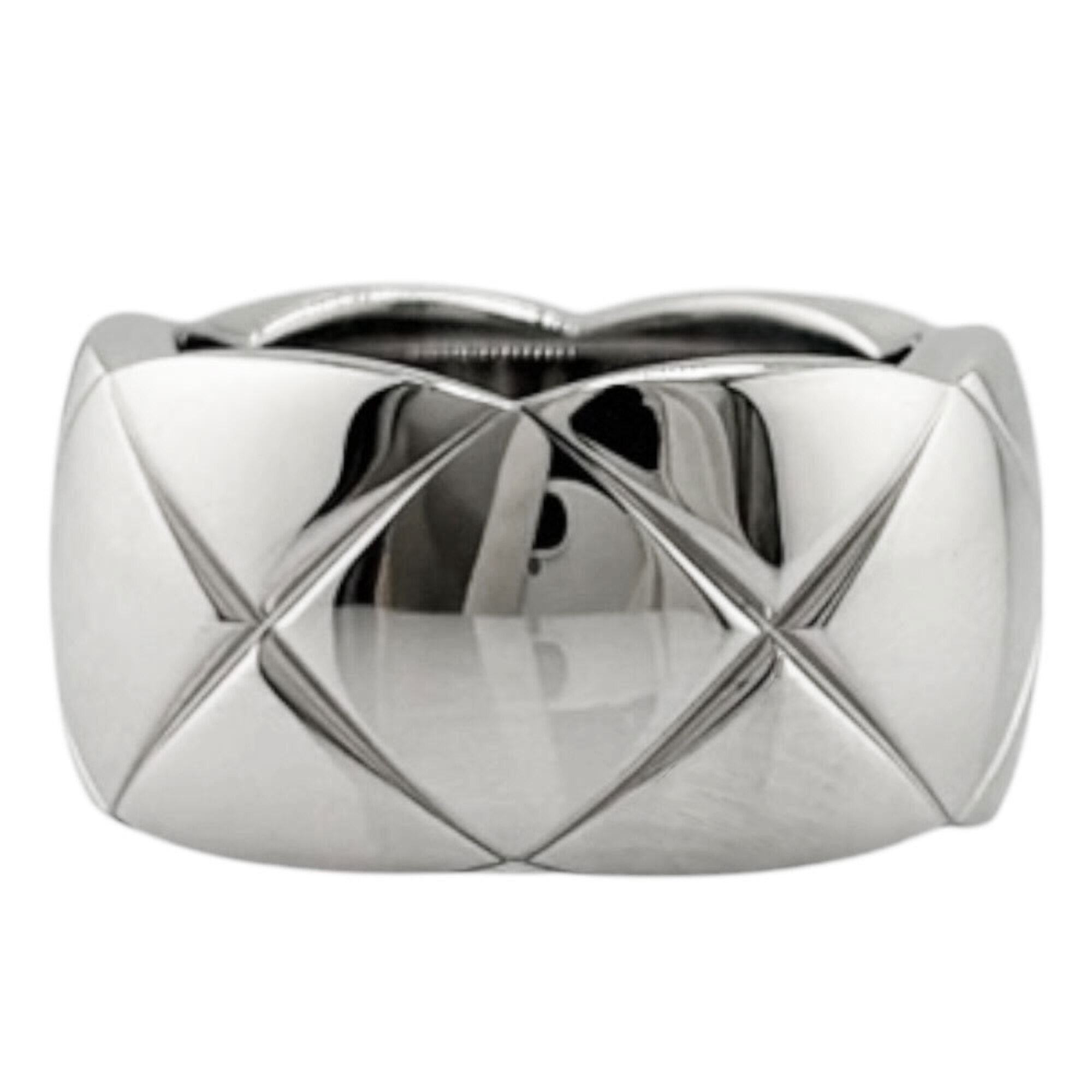 Chanel Silver White Gold (18K) Band Ring (Pre-Owned)