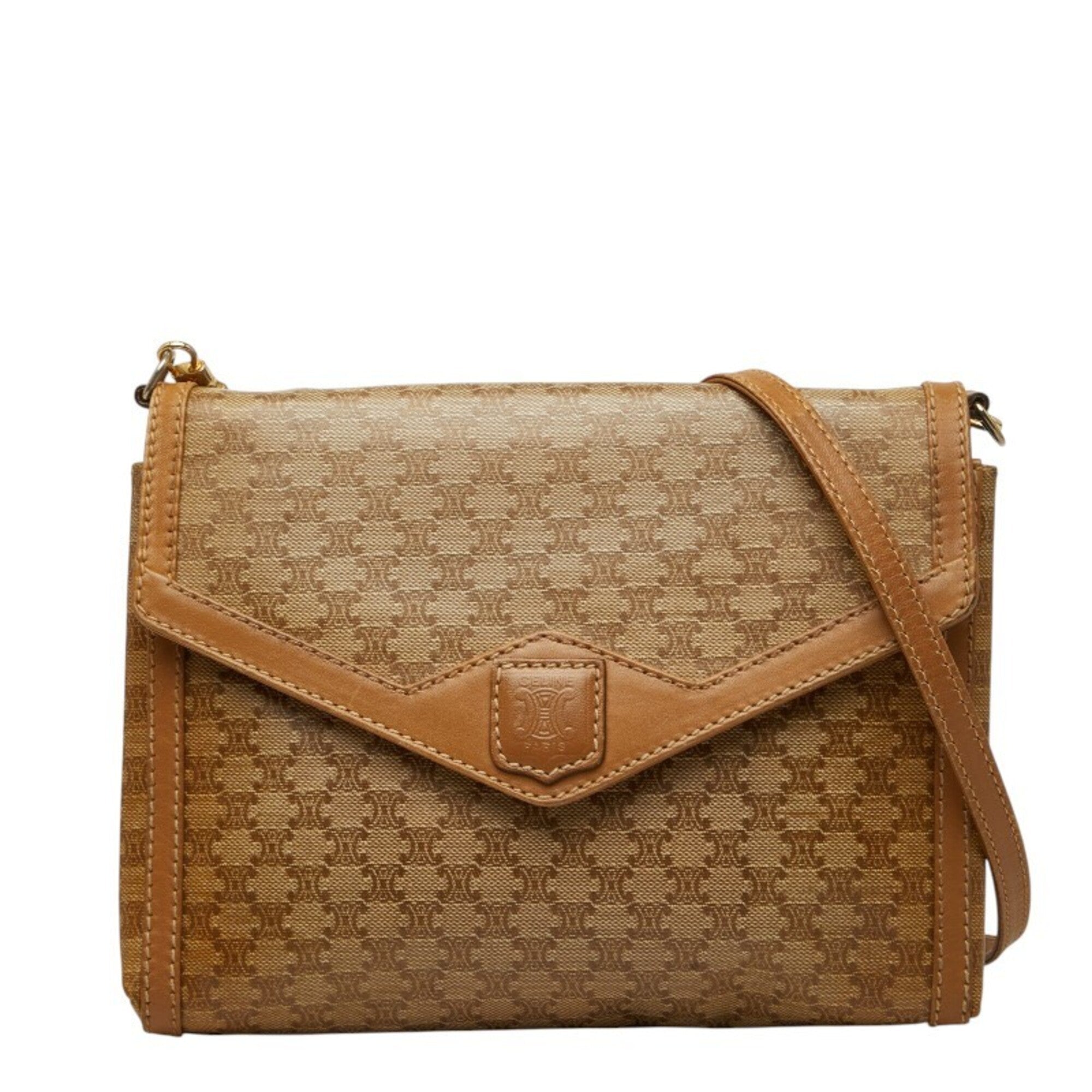 Celine Beige Pvc Leather Shoulder Bag (Pre-Owned)