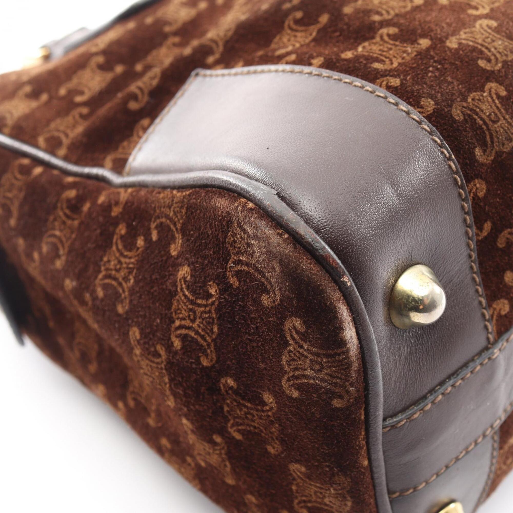 Celine Brown Suede Leather Handbag (Pre-Owned)