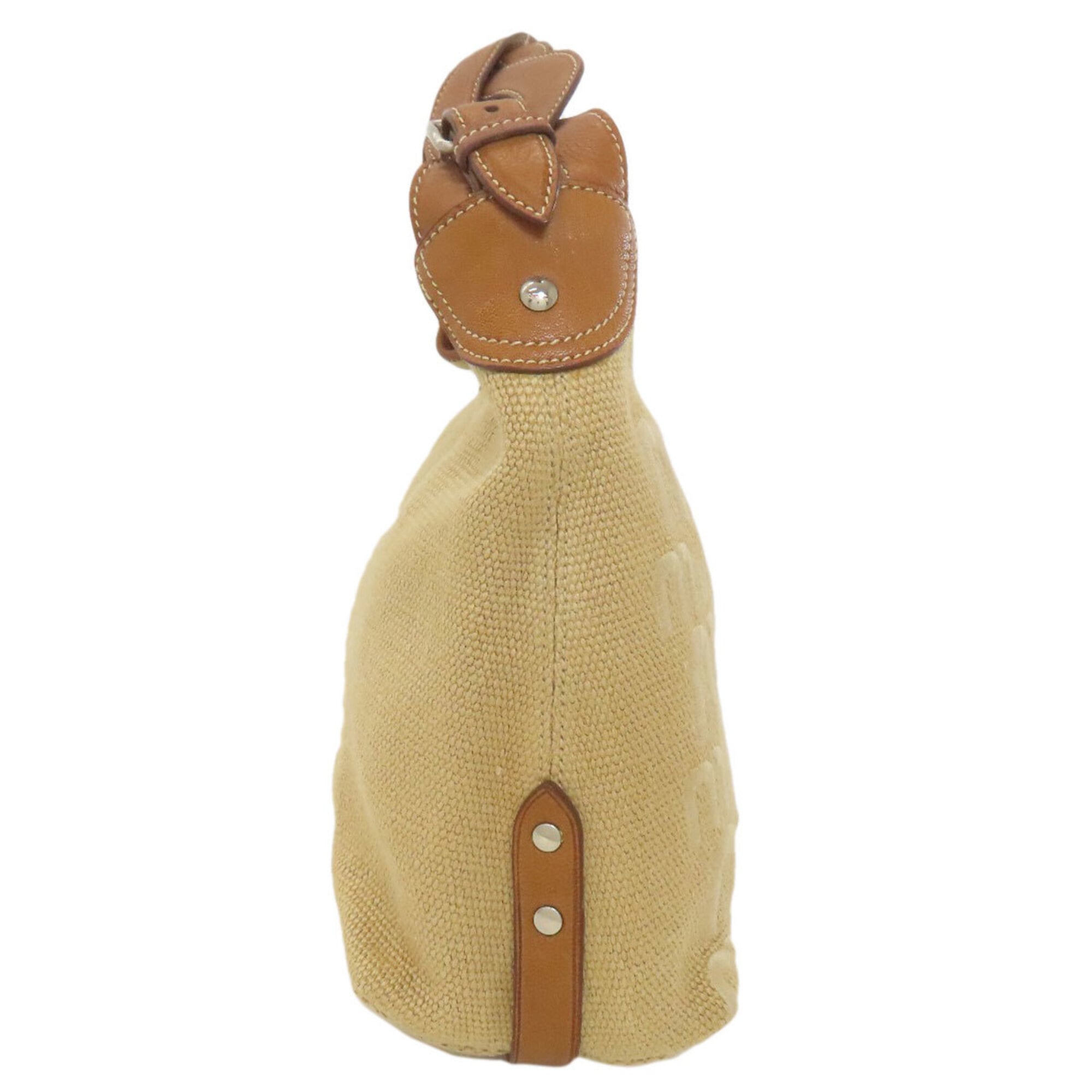 Miu Miu Brown Canvas Shoulder Bag (Pre-Owned)