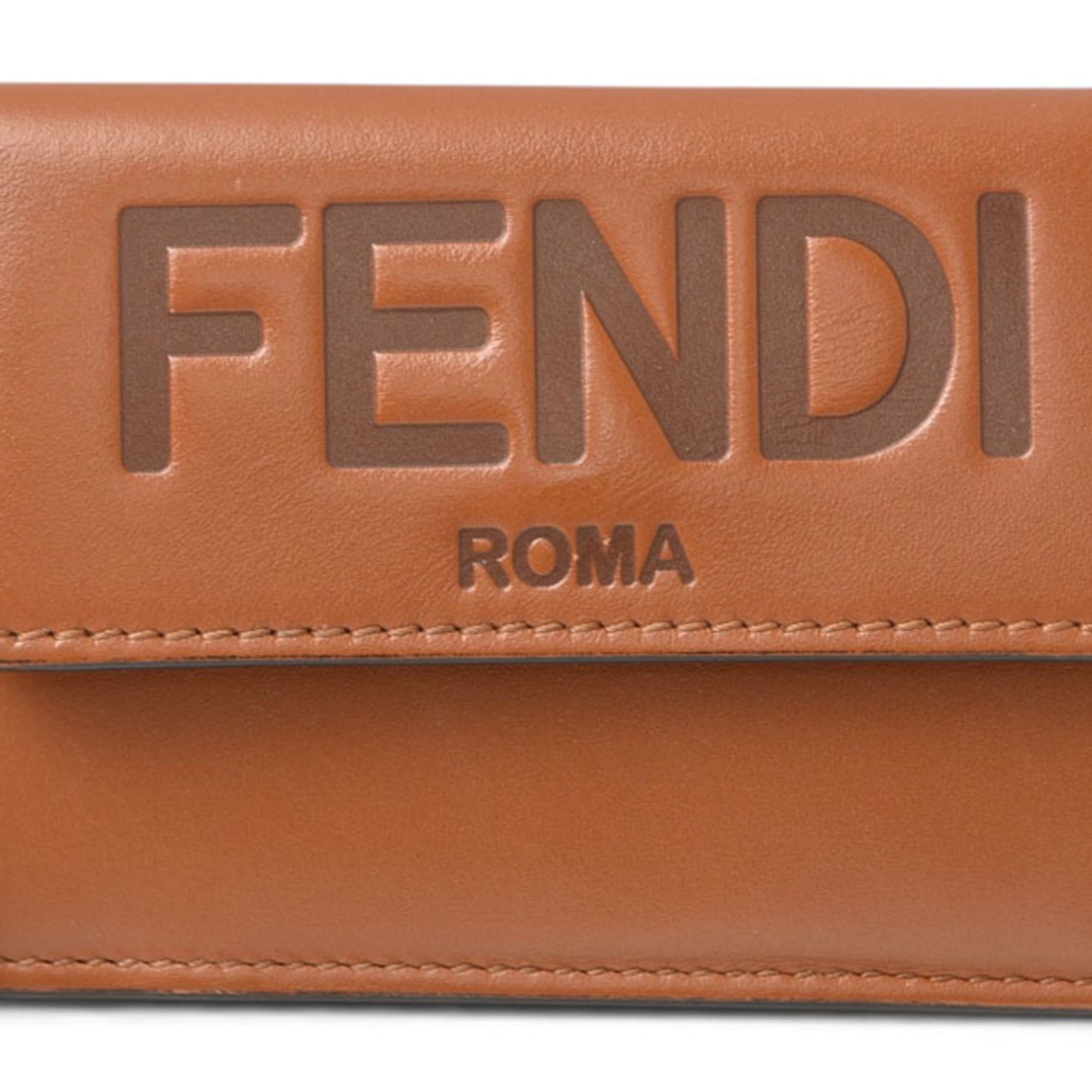Fendi Brown Leather Wallet (Tri-Fold) (Pre-Owned)