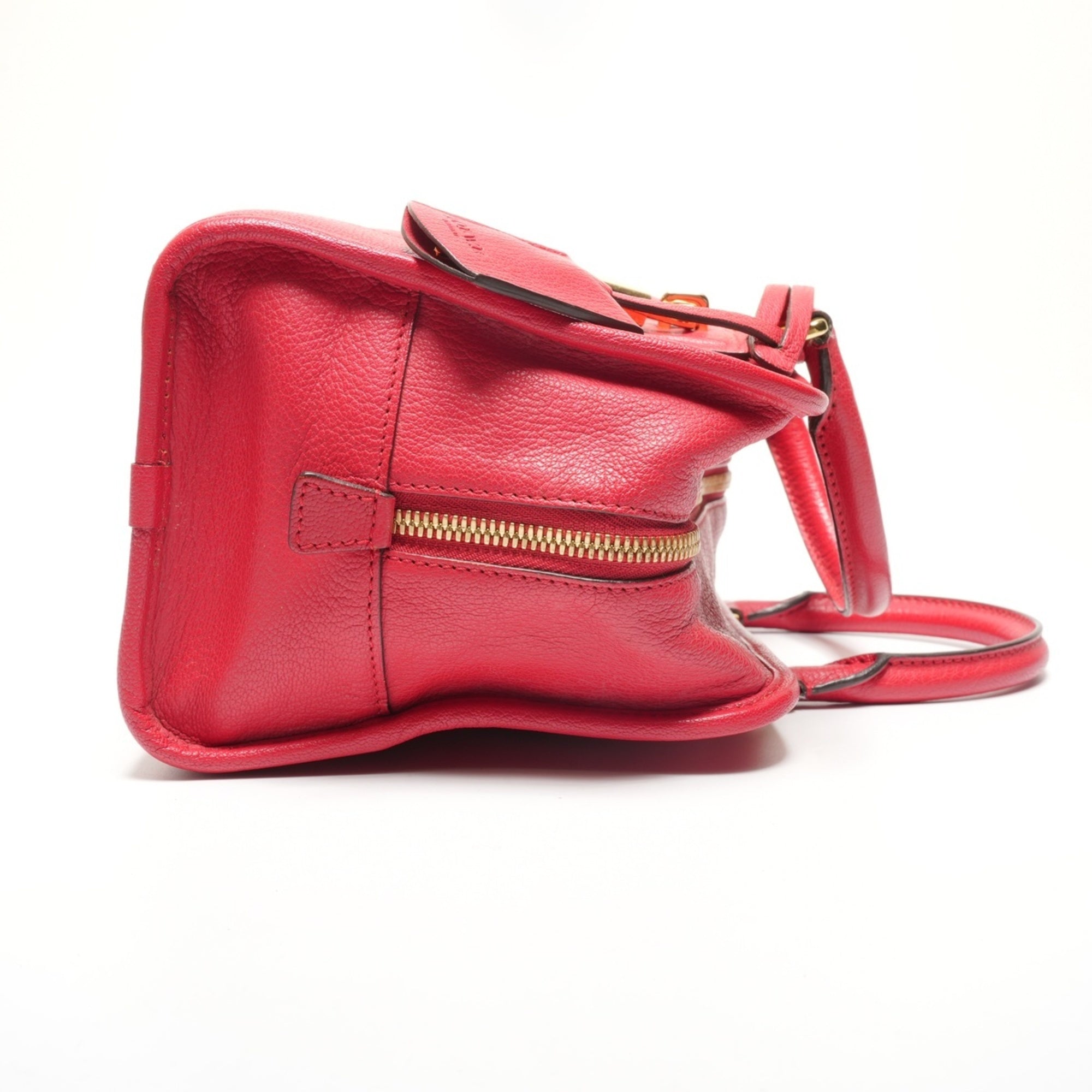 Loewe Amazona Red Color Leather Handbag (Pre-Owned)