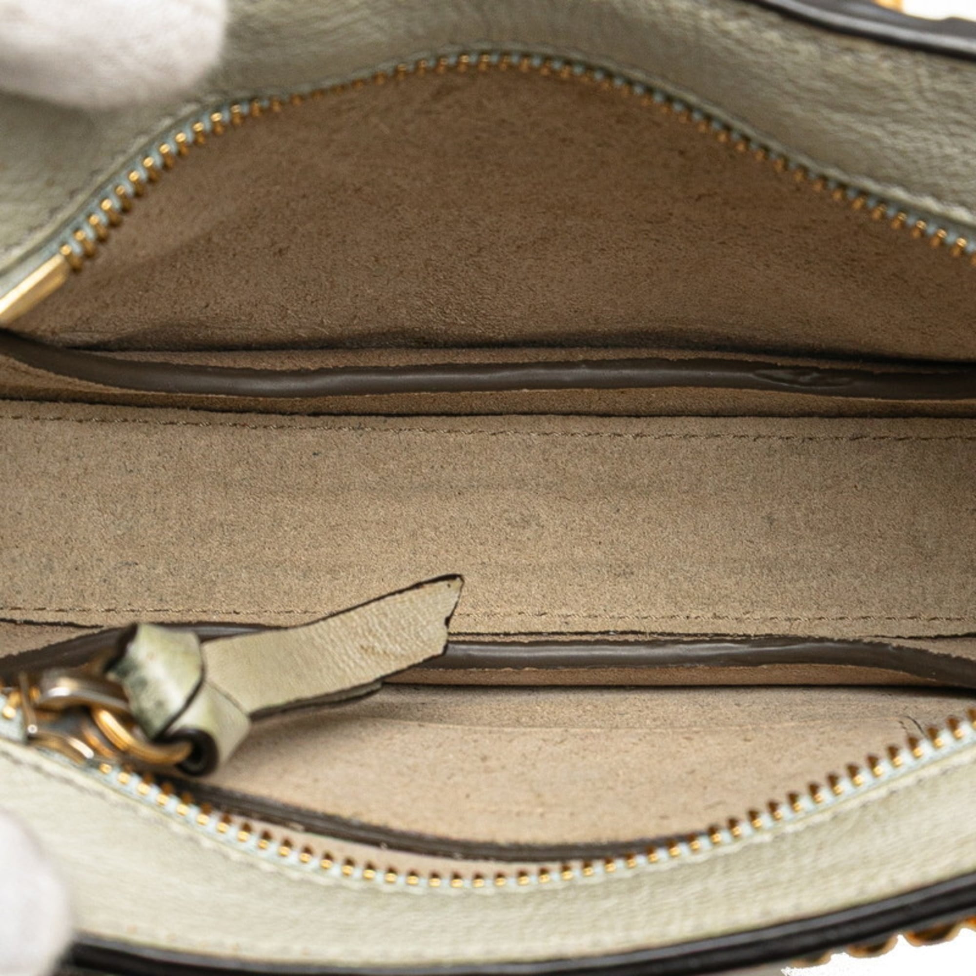 Chloé Gray Leather Suede Handbag Shoulder Bag (Pre-Owned)