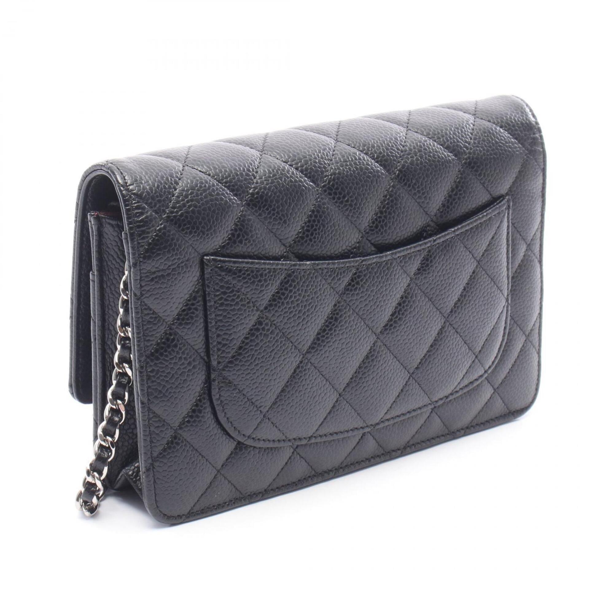 Chanel Black Grained Calfskin Handbag Shoulder Bag (Pre-Owned)