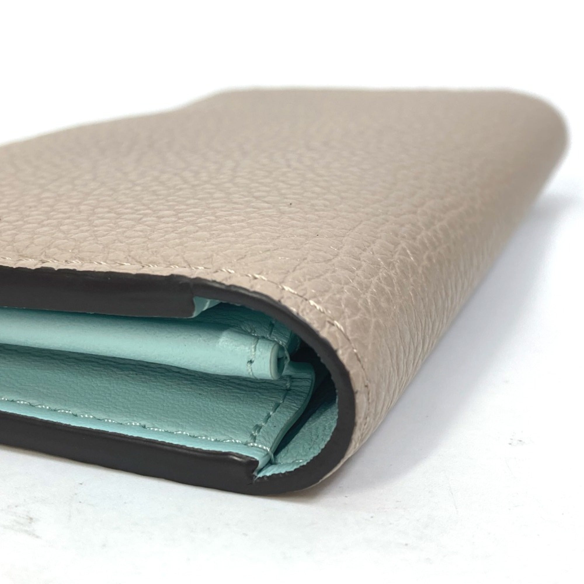 Louis Vuitton Gray Leather Long Wallet (Bi-Fold) (Pre-Owned)