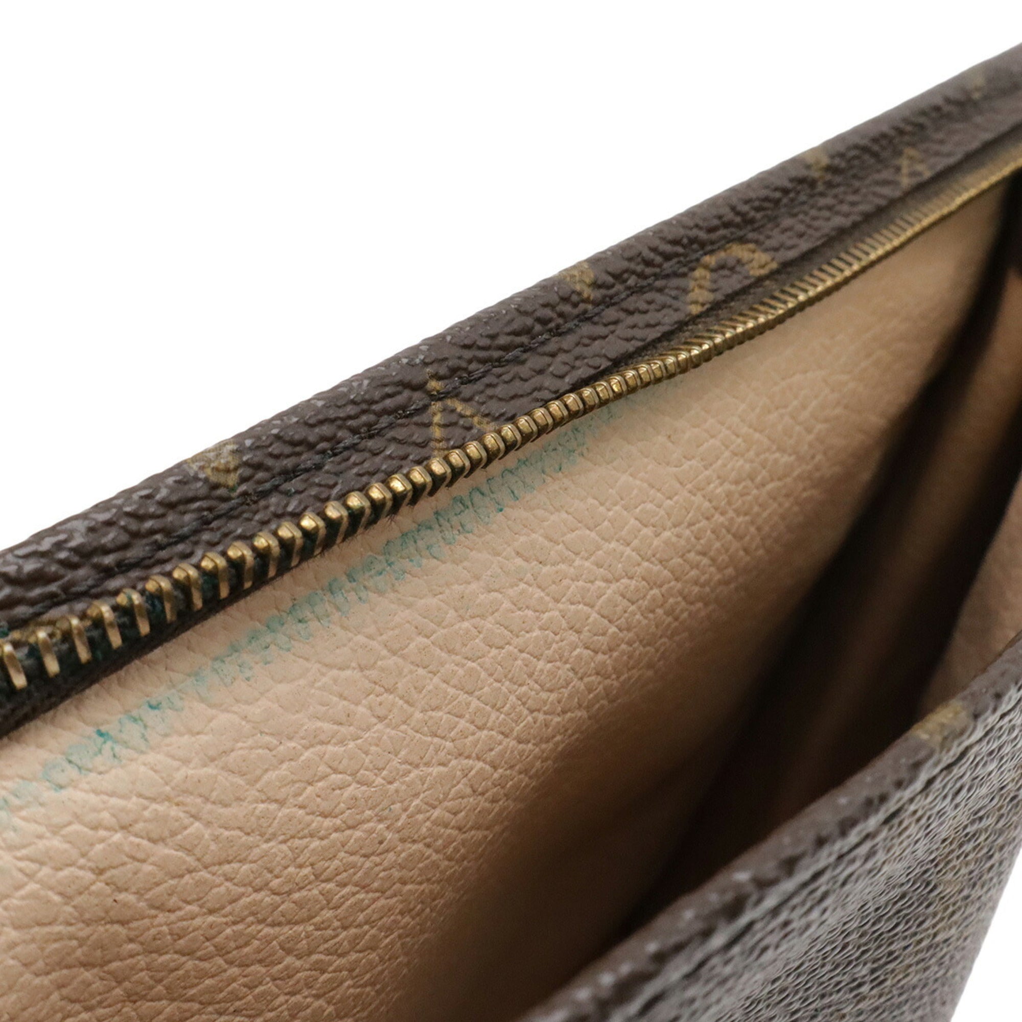 Louis Vuitton Brown Monogram Canvas Handbag Pouch (Pre-Owned)