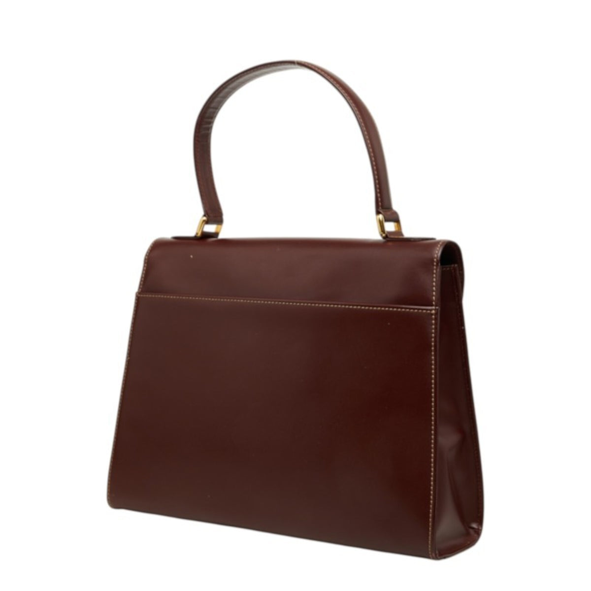 Cartier Must Wine Red Leather Handbag (Pre-Owned)