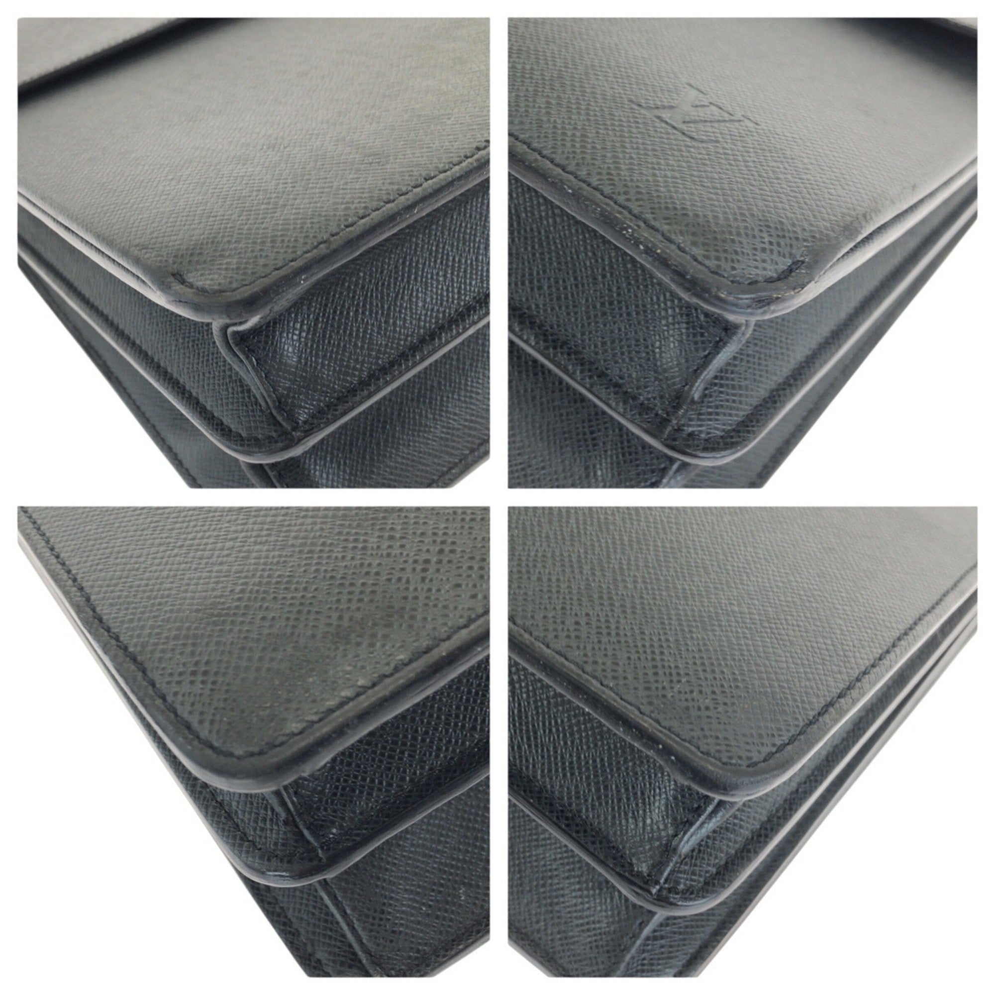 Louis Vuitton Black Taiga Leather Briefcase (Pre-Owned)