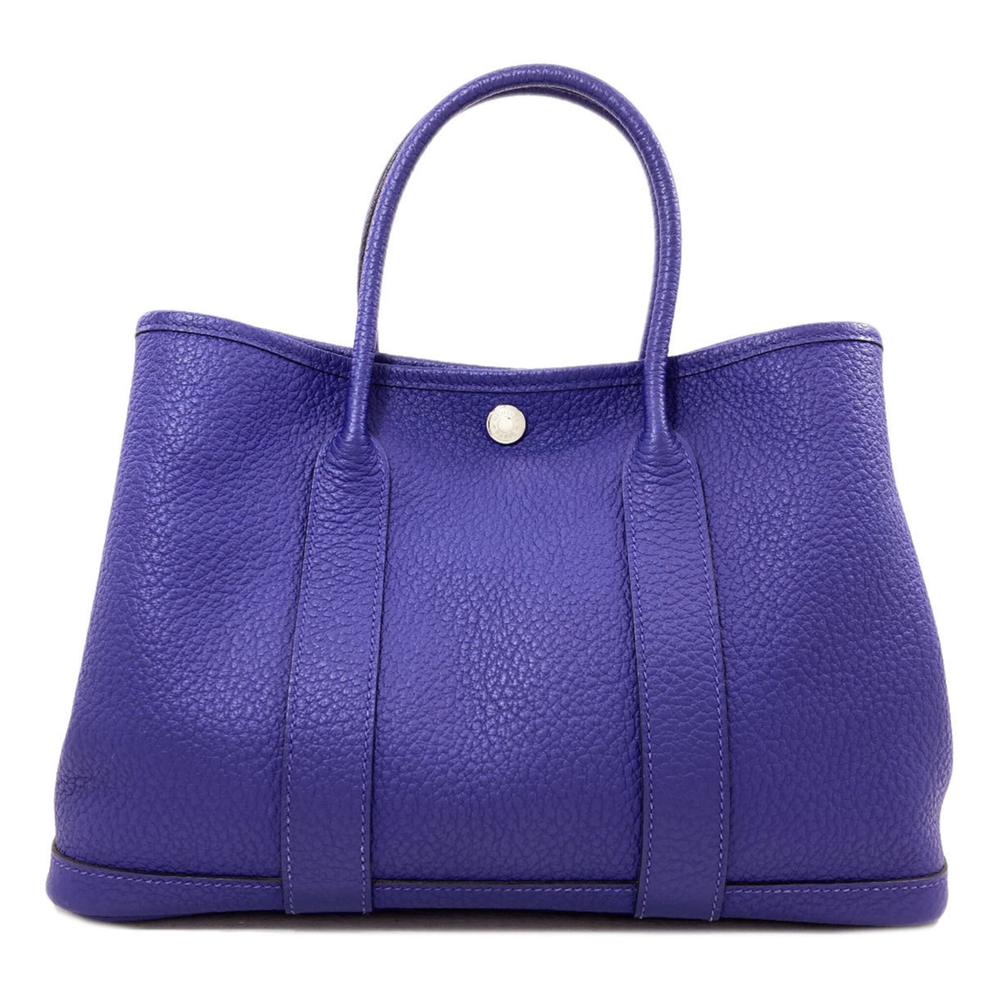 Hermes Blue Vache Leather Handbag (Pre-Owned)