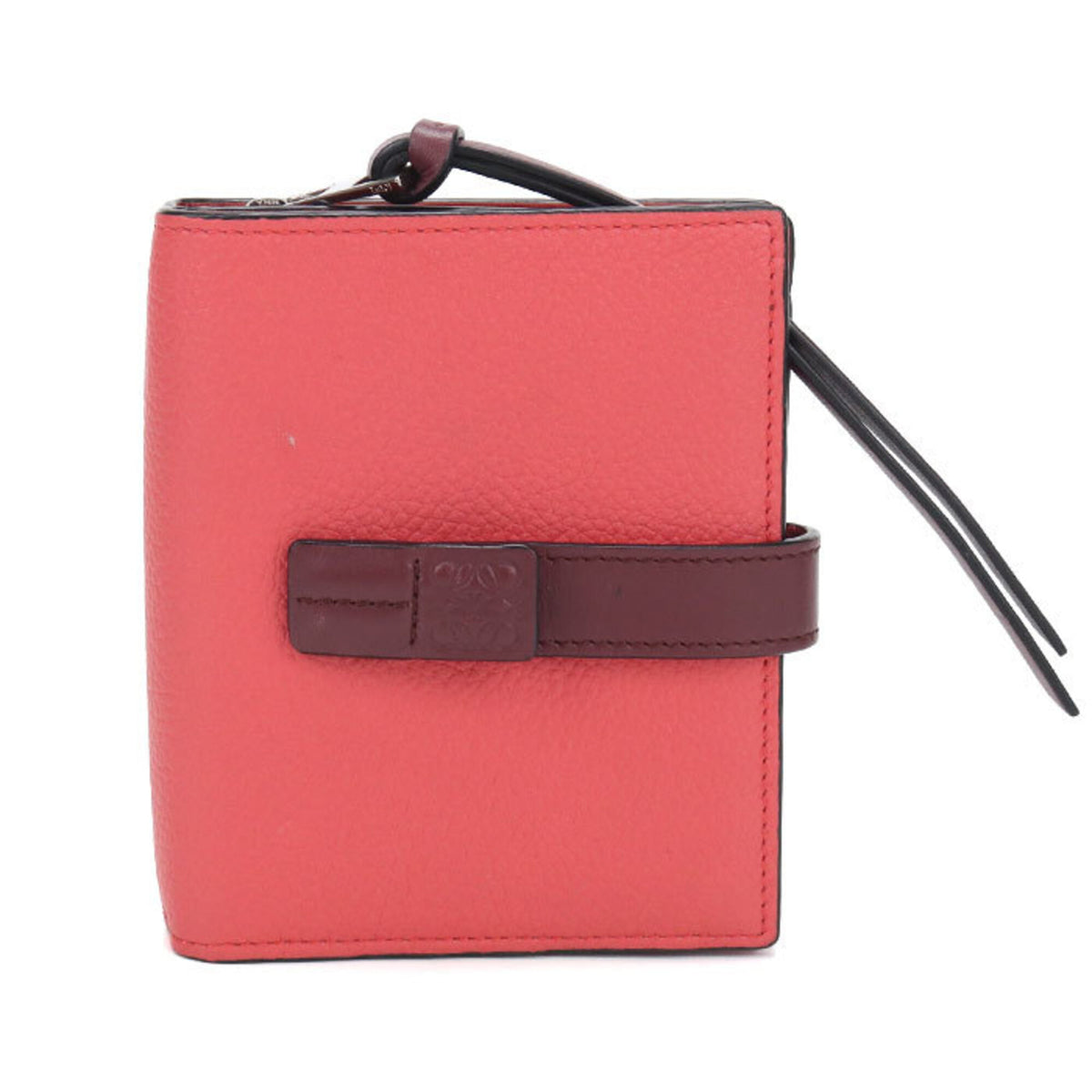 Loewe Red Color Leather Wallet (Bi-Fold) (Pre-Owned)