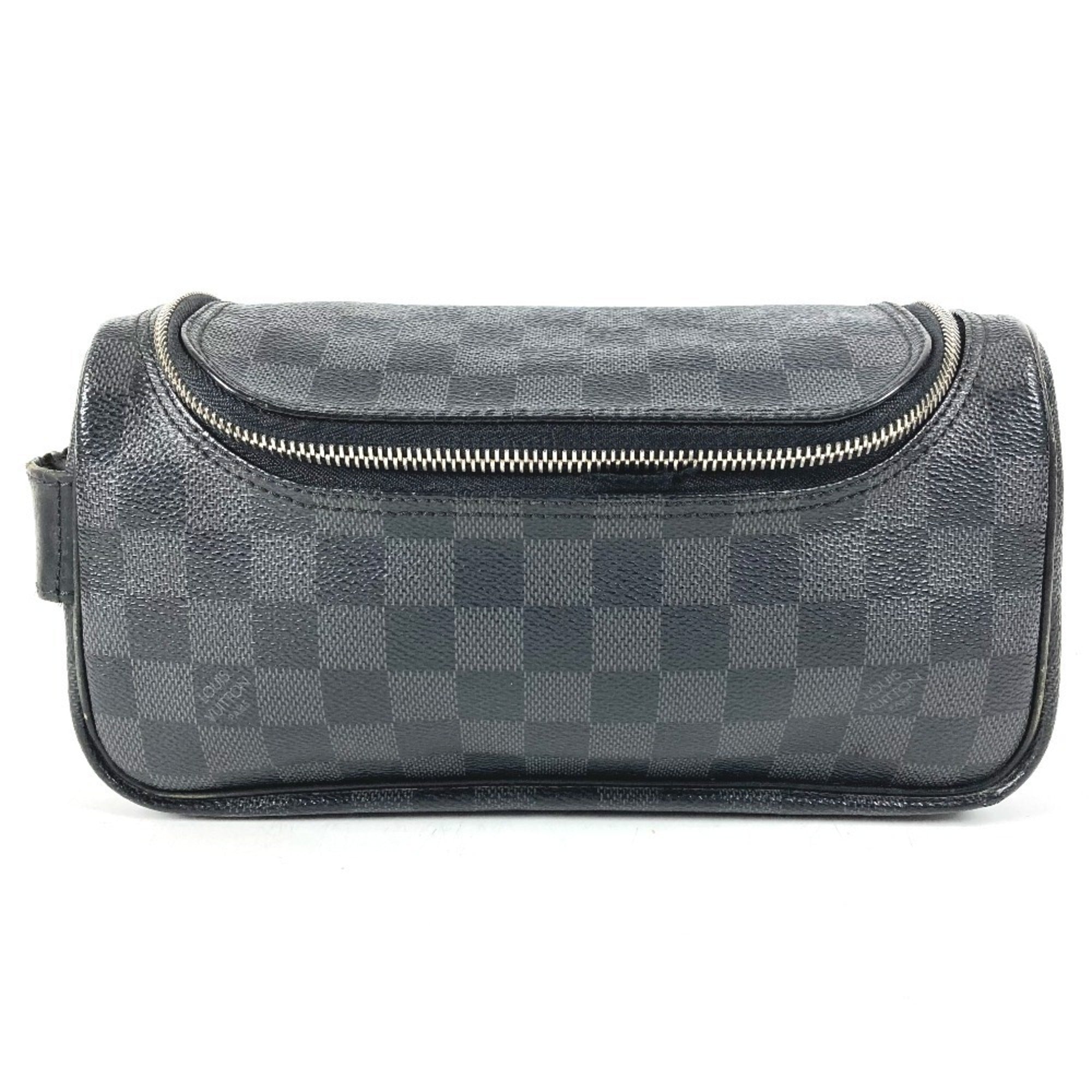 Louis Vuitton Black Damier Graphite Clutch Bag Handbag Pouch (Pre-Owned)