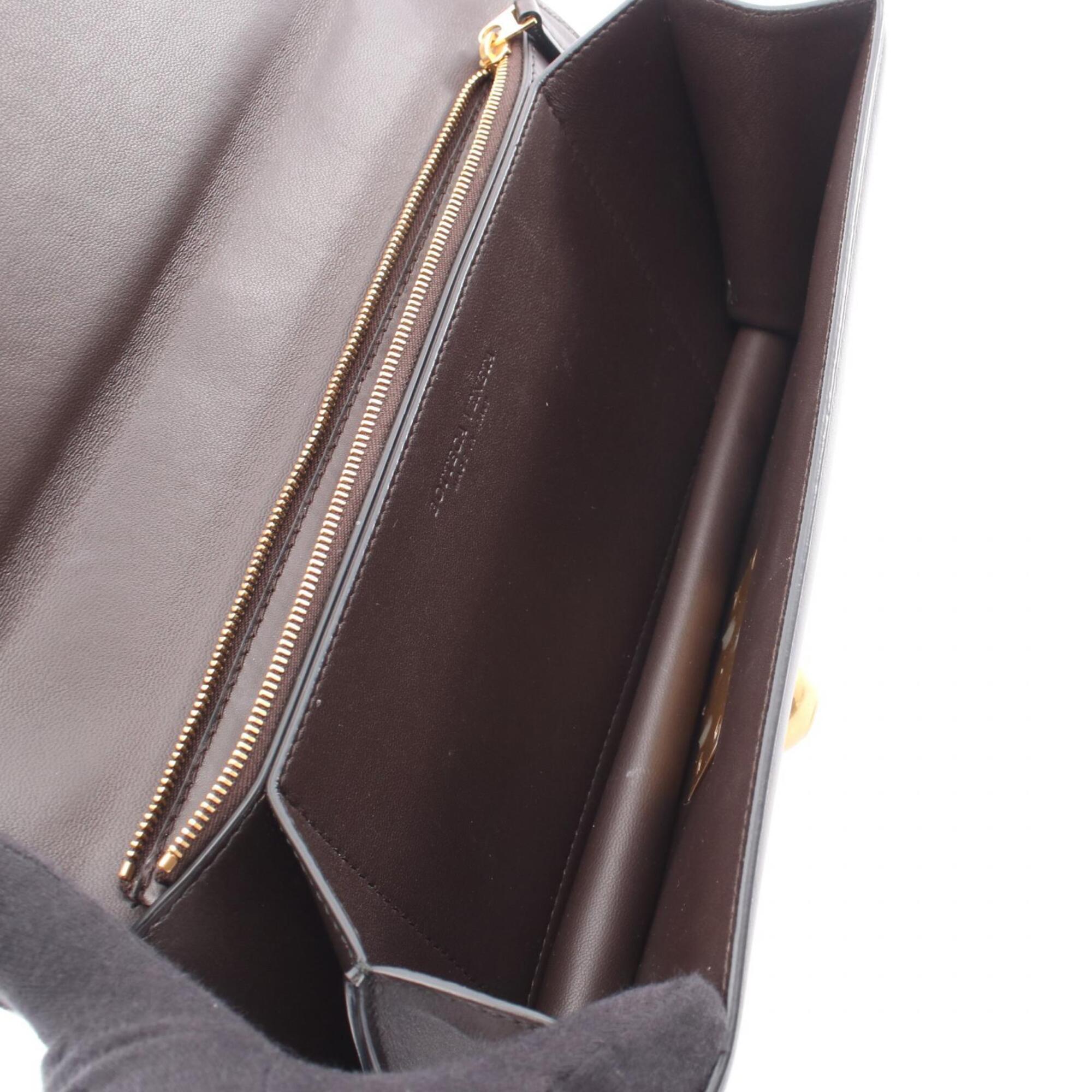 Bottega Veneta Brown Leather Handbag Shoulder Bag (Pre-Owned)
