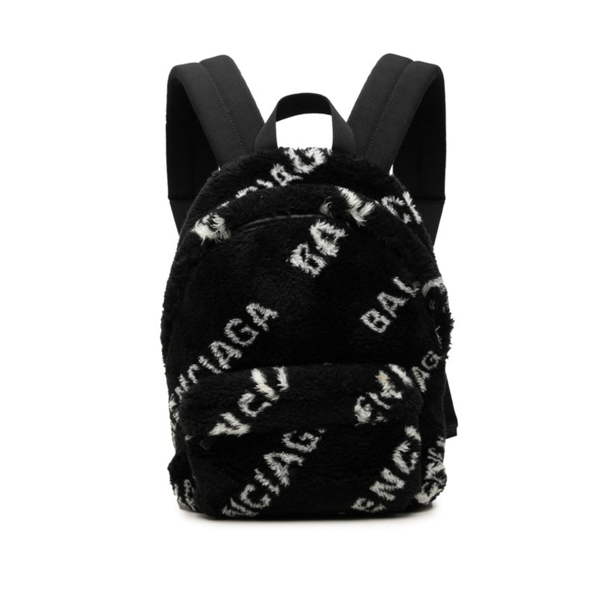 Balenciaga Black Faux Fur Backpack (Pre-Owned)