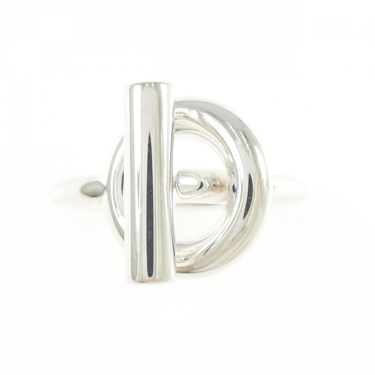 Hermes Silver 925 Band Ring (Pre-Owned)