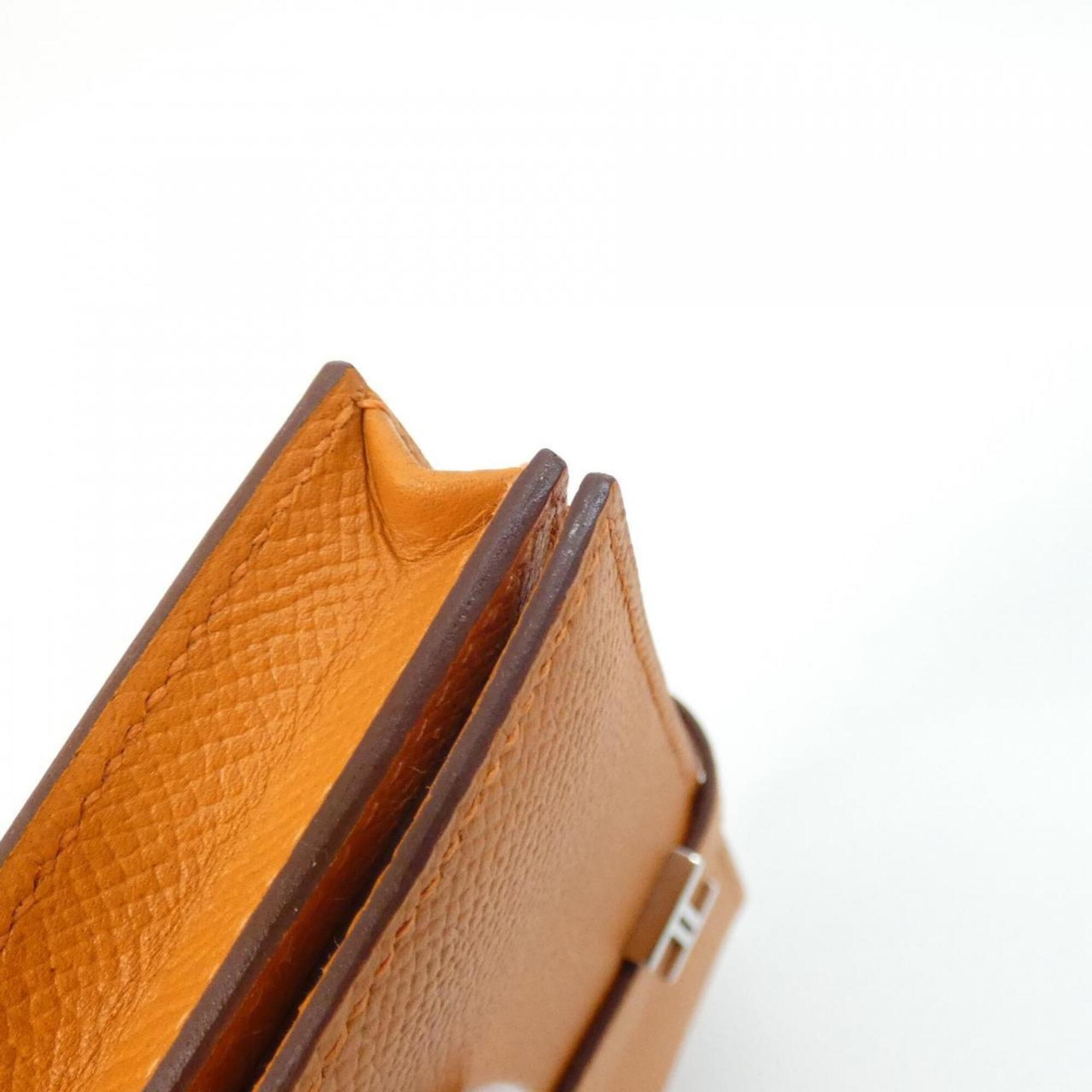 Hermes Orange Epsom Leather Long Wallet (Bi-Fold) (Pre-Owned)