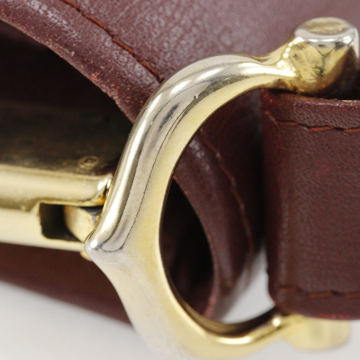 Cartier Bordeaux Leather Shoulder Bag (Pre-Owned)