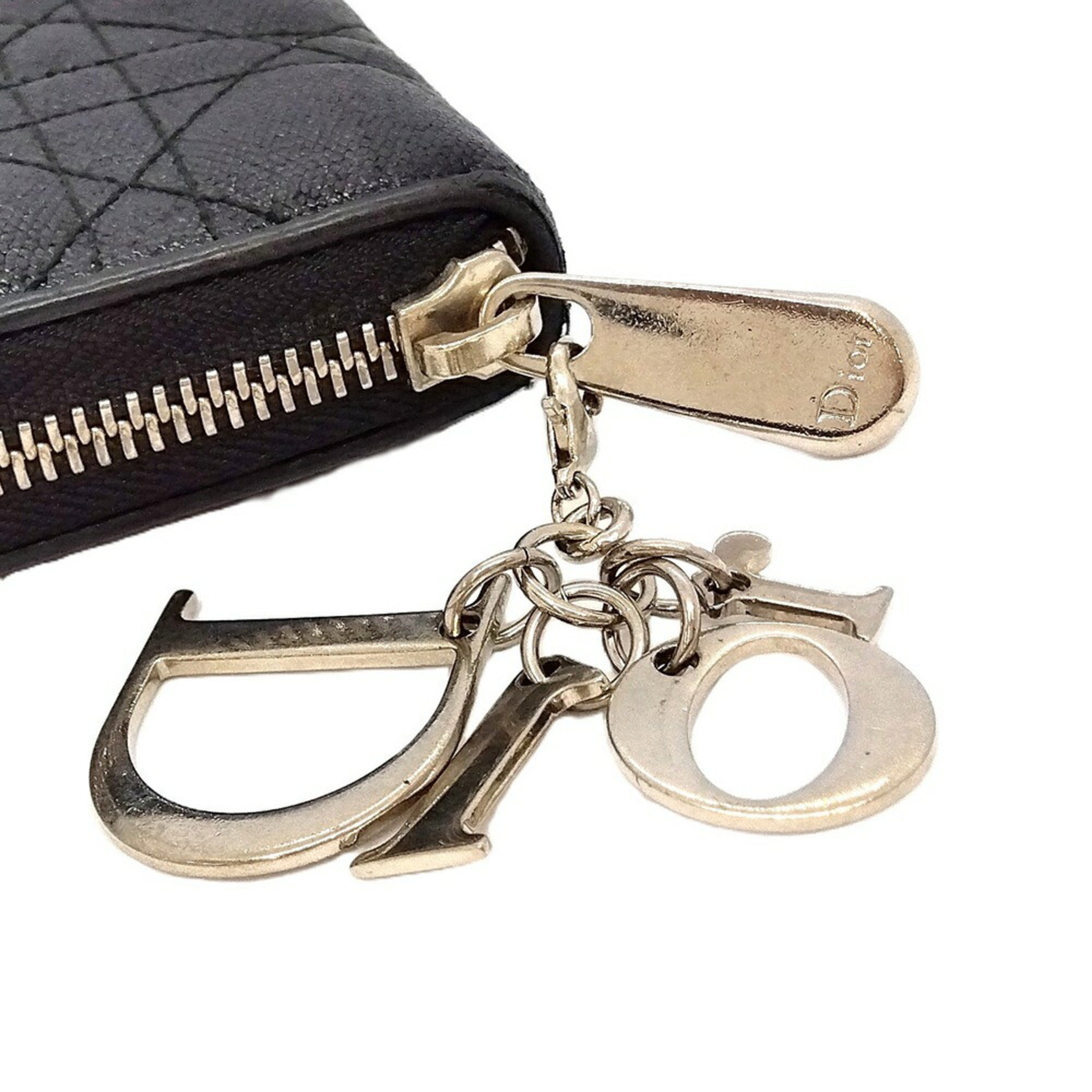 Christian Dior Black Coated Canvas Long Wallet (Bi-Fold) (Pre-Owned)