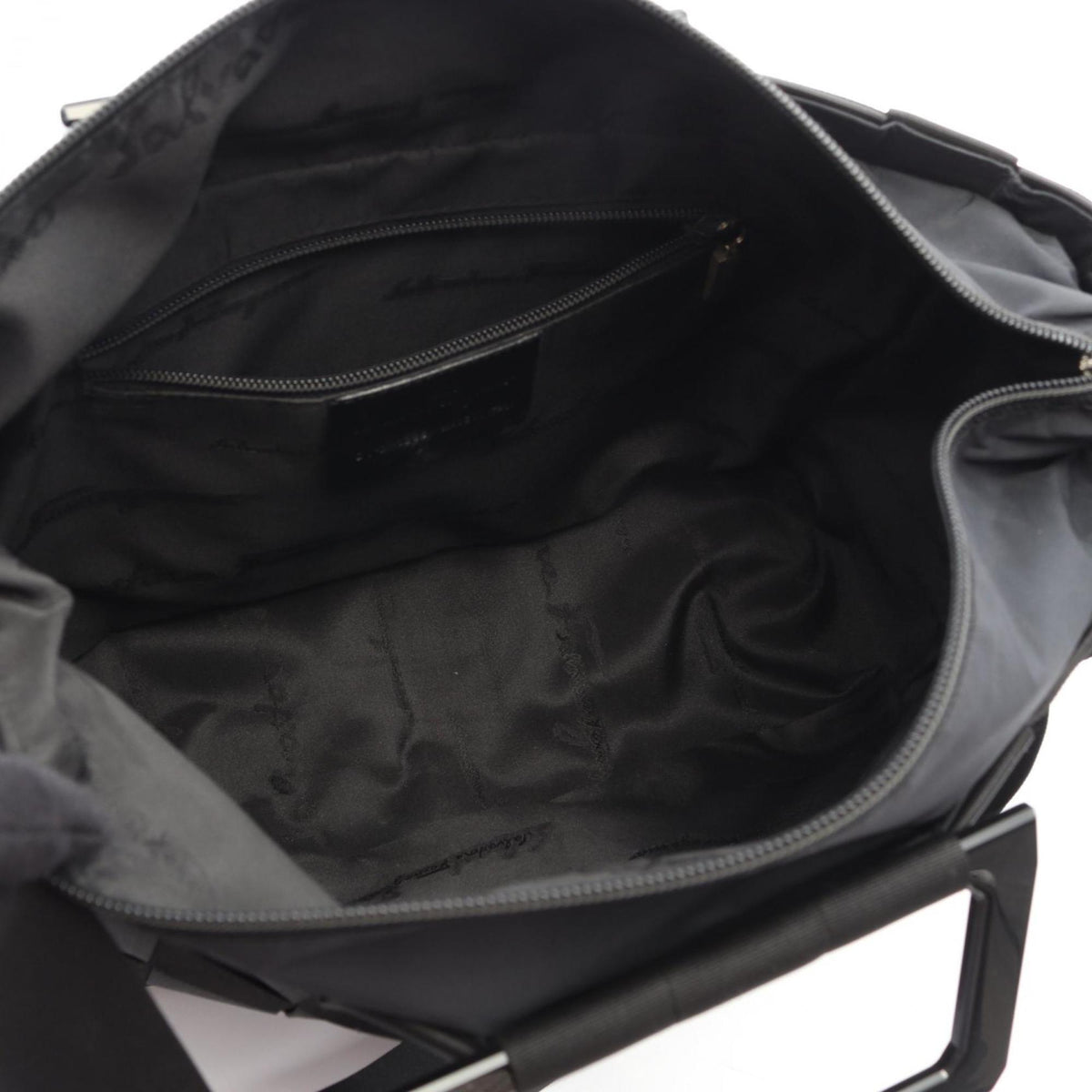Salvatore Ferragamo Black Nylon Canvas Handbag (Pre-Owned)