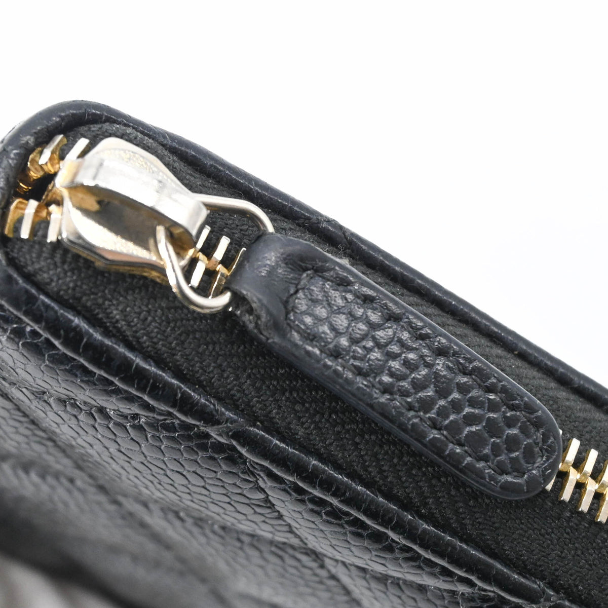 Chanel Black Grained Calfskin Coin Purse/Coin Case (Pre-Owned)