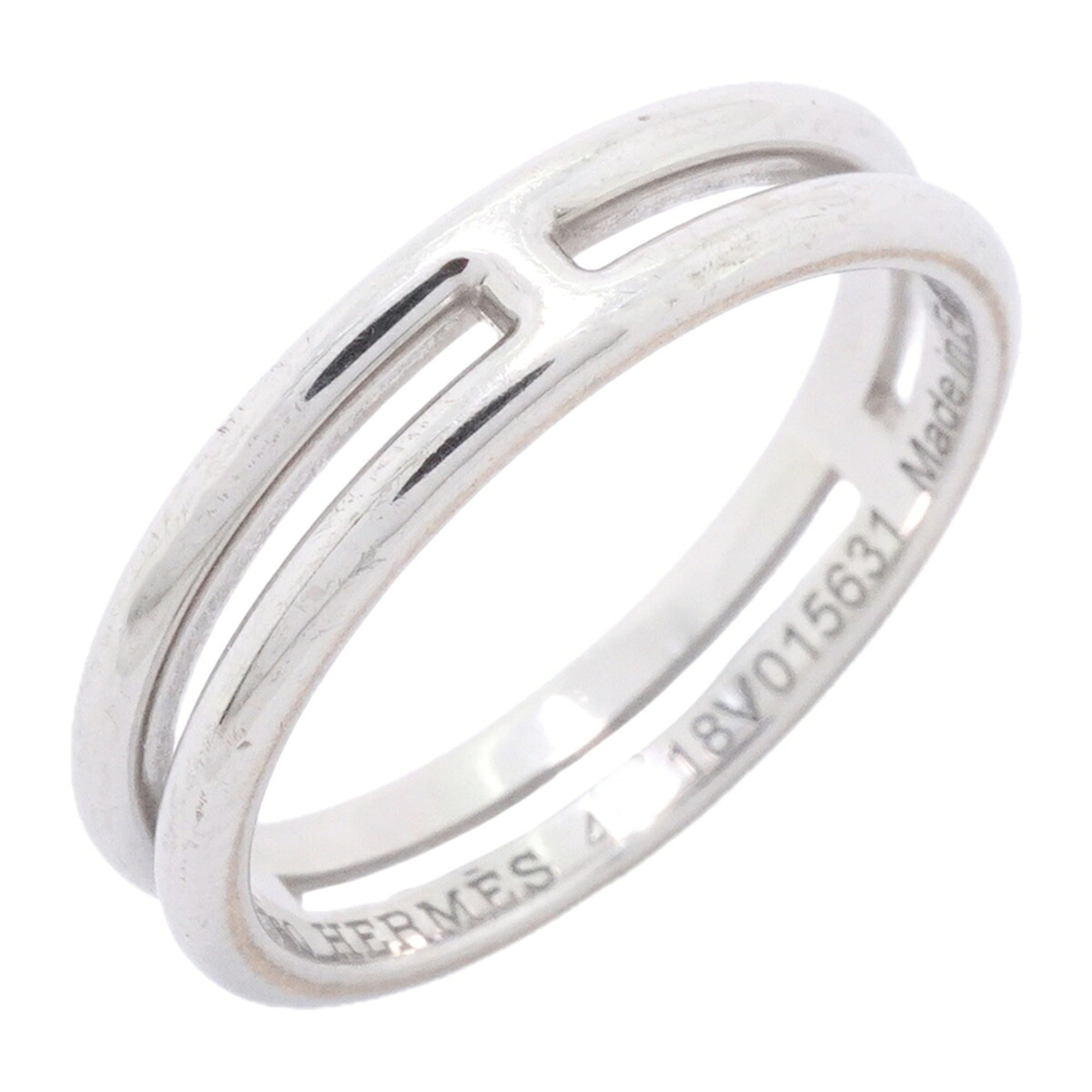 Hermes White Gold (18K) Band Ring (Pre-Owned)