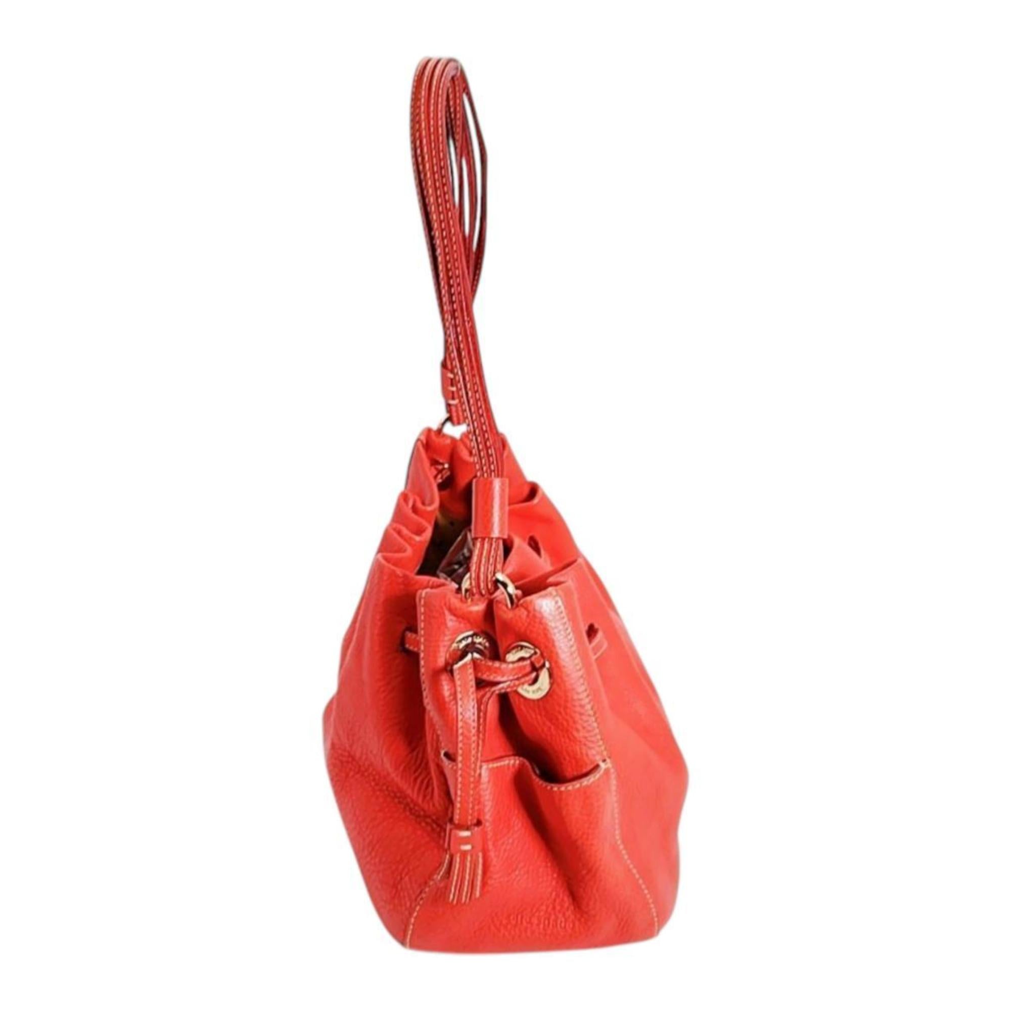 Kate Spade Red Color Leather Handbag Tote Bag (Pre-Owned)