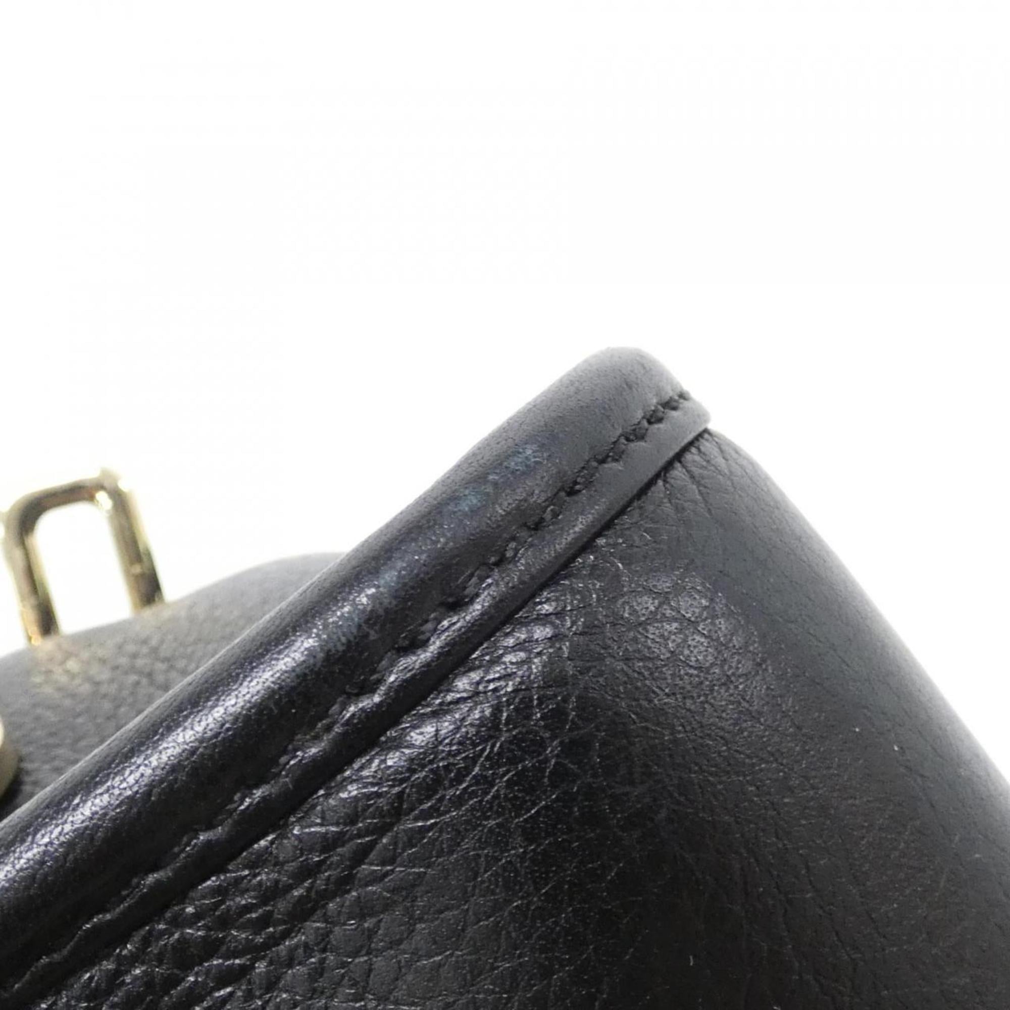 Loewe Black Brown White Leather Handbag (Pre-Owned)