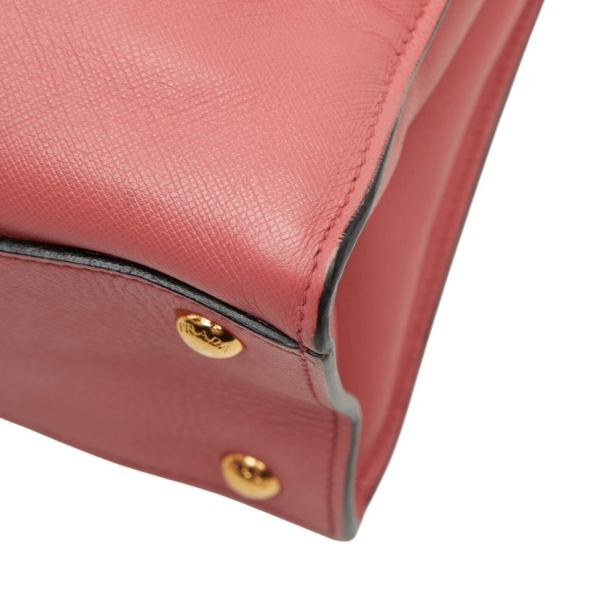Prada Pink Leather Handbag Shoulder Bag (Pre-Owned)